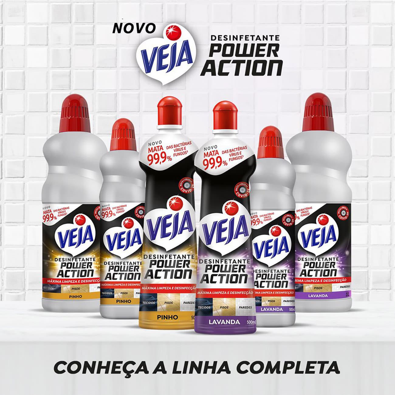 Desinfetante Veja Power Action Multissuperfcies Pinho 1L
