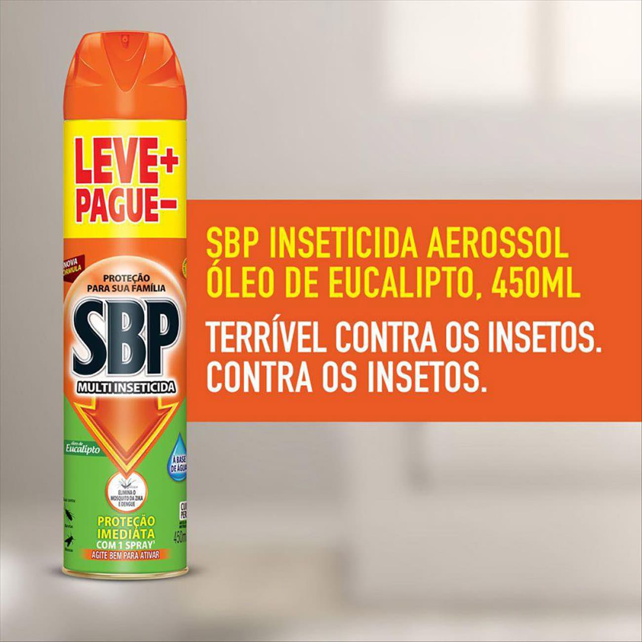 Inseticida Aerossol SBP Eucalipto 450mL Leve + Pague -
