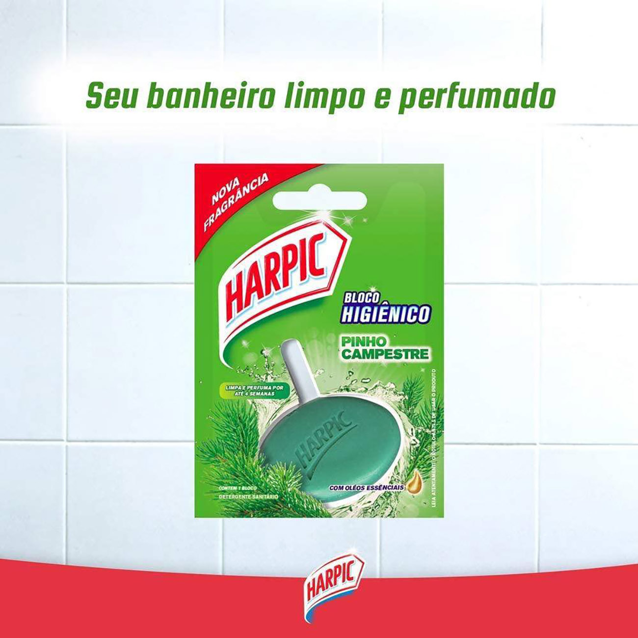 Bloco Sanitrio Perfumado Harpic Pinho 26g