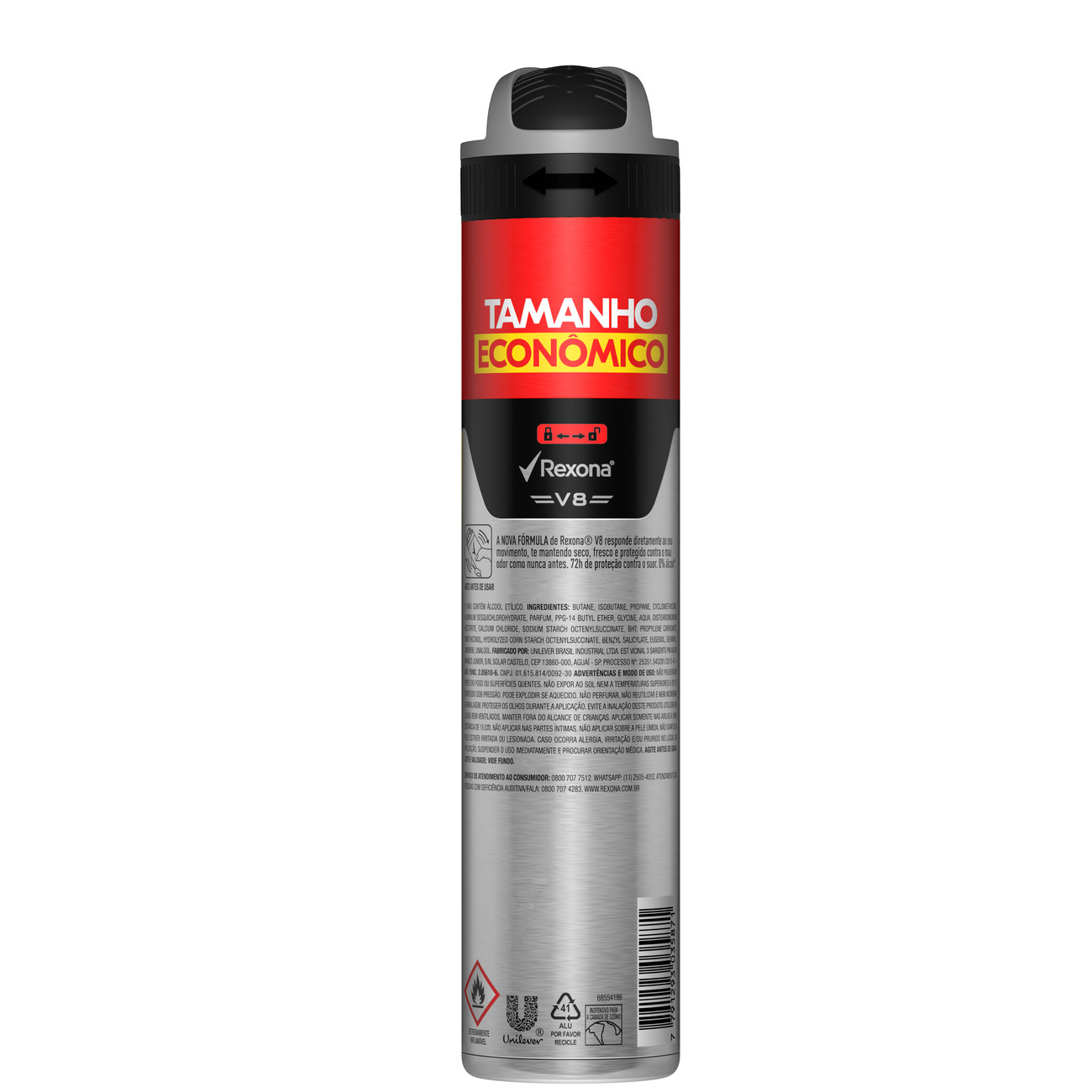 Desodorante Antitranspirante Aerosol Rexona Men V8 72 horas 200mL