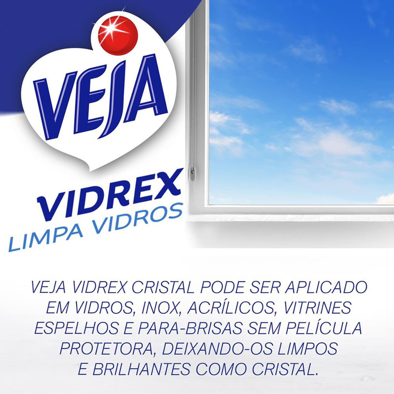 Limpa Vidros Veja Vidrex Tradicional Squeeze 500mL com 20% de desconto