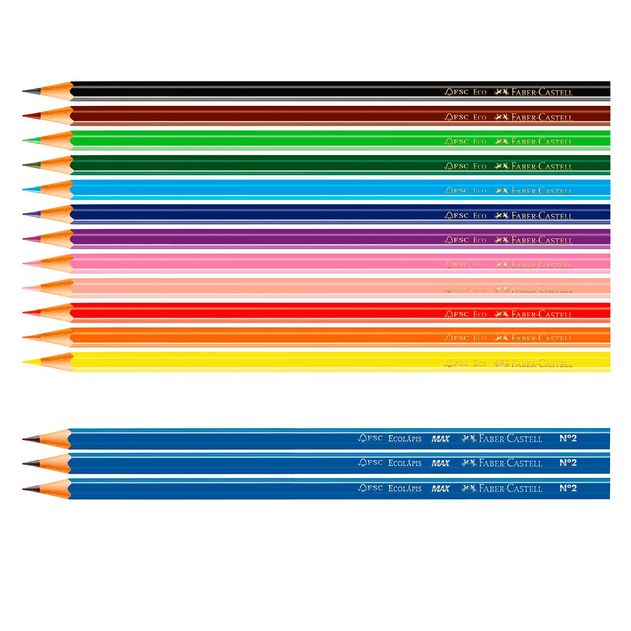 Ecolpis Faber-Castell 12 Cores - Promoo Kit Escolar