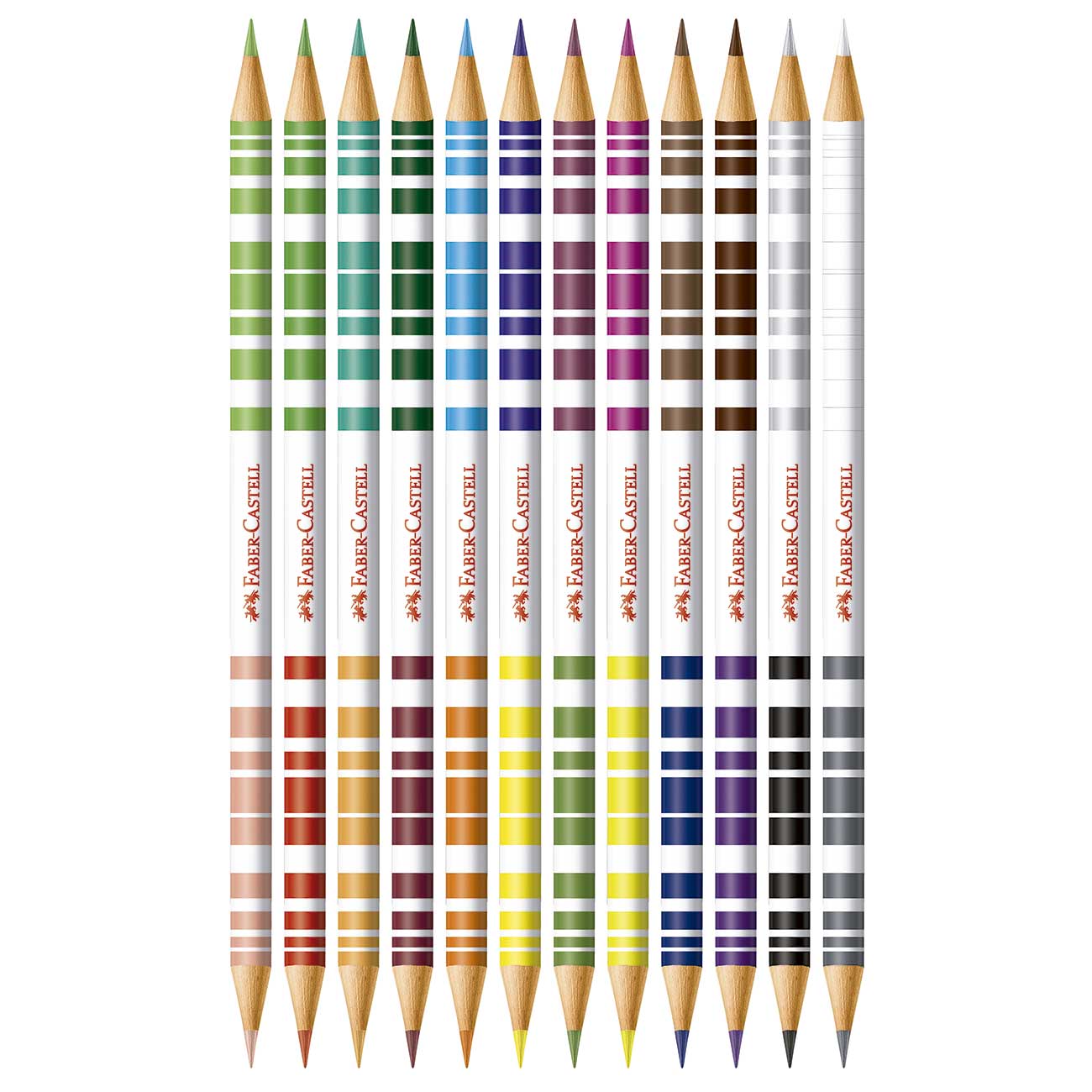Lpis Cor Bicolor Faber-Castell 12 Pares/24 cores Kit Escolar