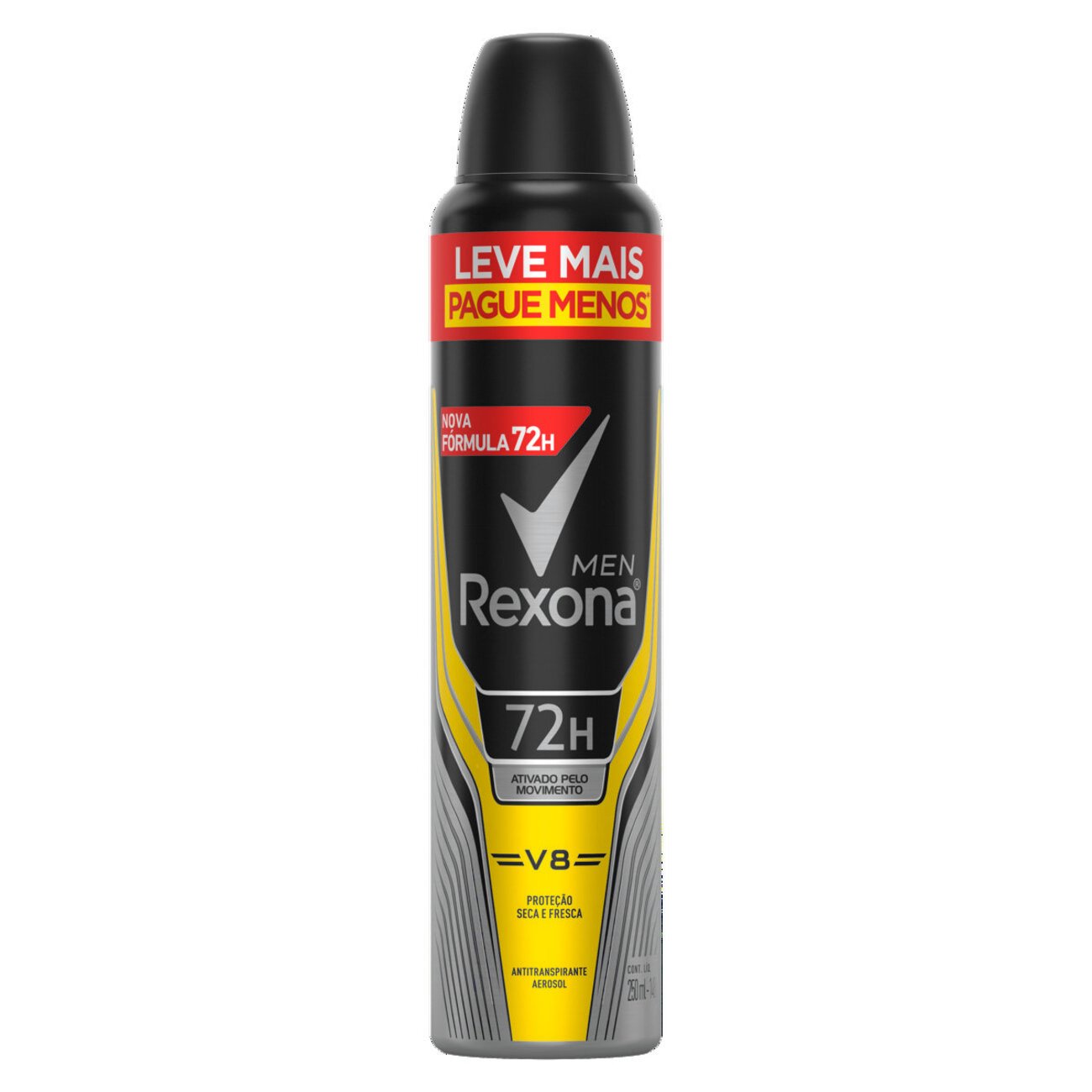 Desodorante Antitranspirante Rexona Men V8 Aerossol 250mL Leve Mais Pague Menos