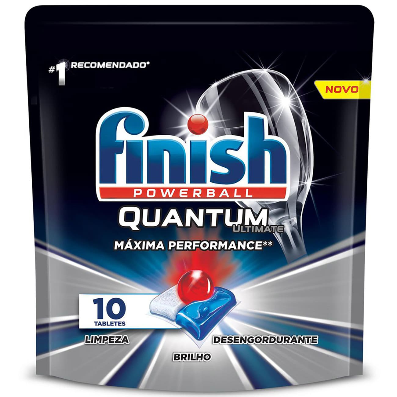Detergente para Lava Louas em Tabletes Finish Quantum Ultimate 10 unidades