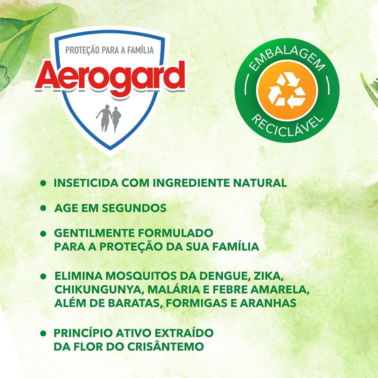 Inseticida Natural Aerogard Spray para Baratas e Formigas 280mL