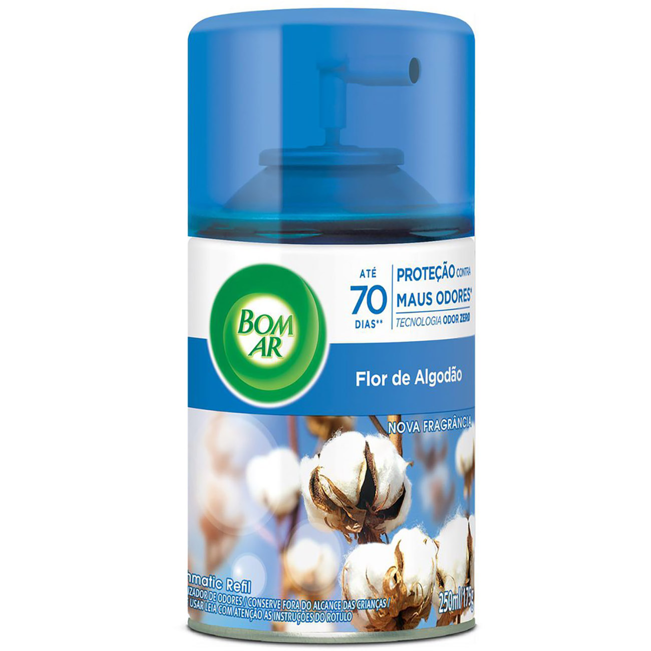 Aromatizador Bom Ar Spray Automtico Freshmatic Flor de Algodo Refil 250mL