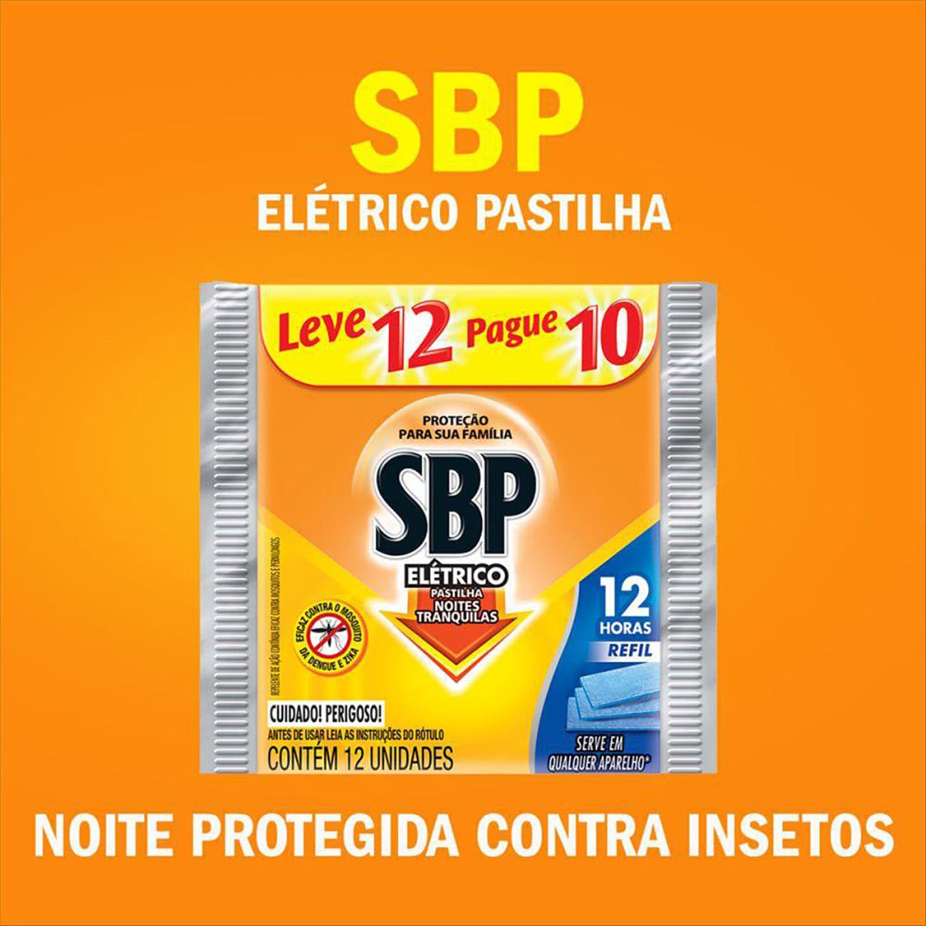 Repelente Eltrico Pastilha SBP Refil Leve 12 Pague 10 pastilhas