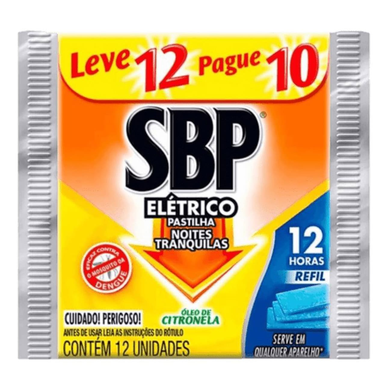 Repelente Eltrico Pastilha SBP Citronela Refil Leve 12 Pague 10 pastilhas