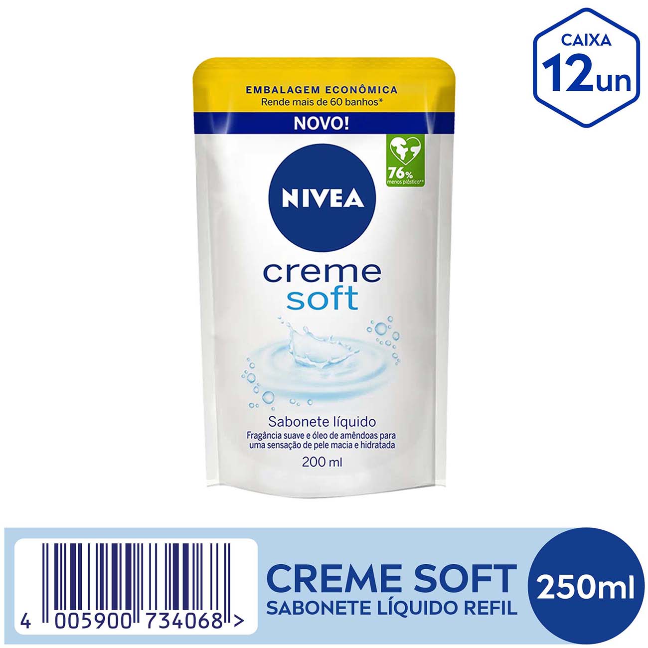 Sabonete Lquido NIVEA Creme Soft Refil 200mL