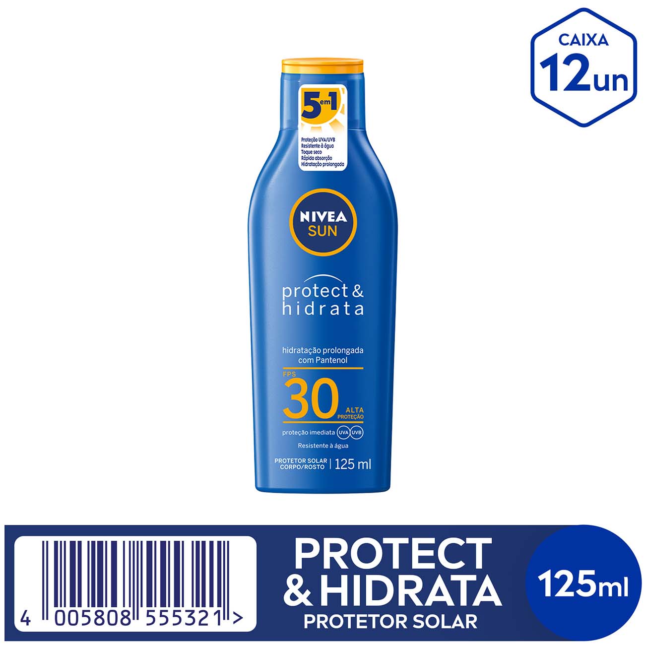 Protetor Solar NIVEA Sun Protect & Hidrata FPS30 125mL