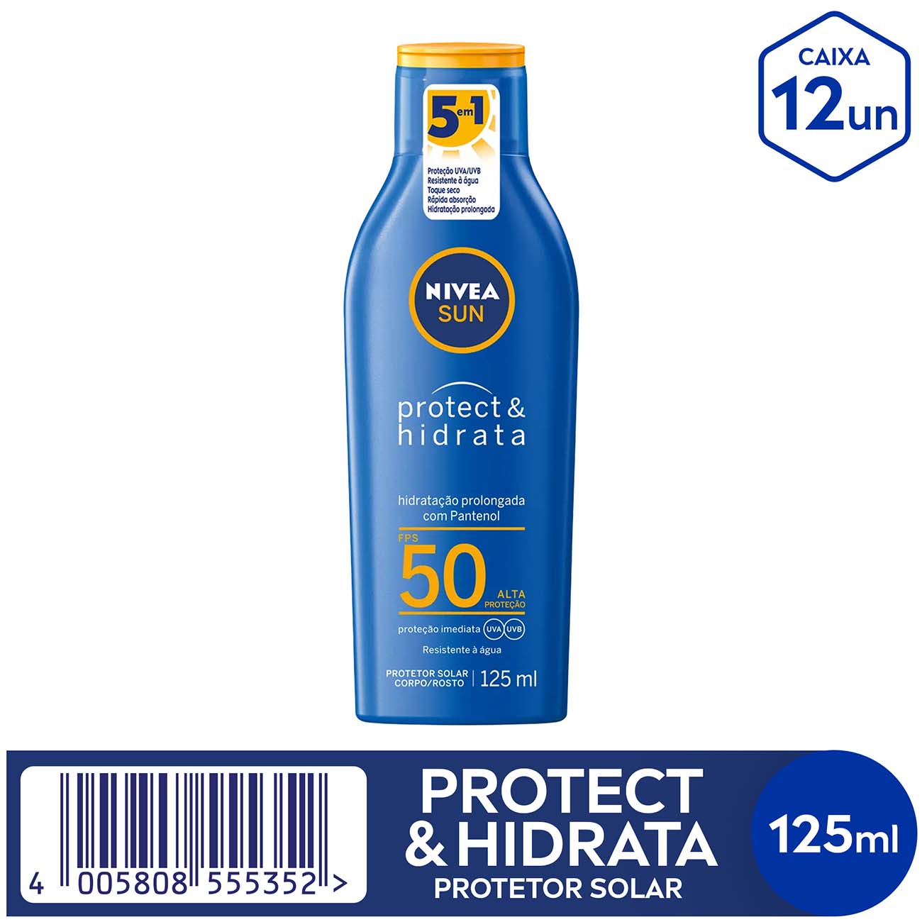 Protetor Solar NIVEA Sun Protect & Hidrata FPS50 125mL