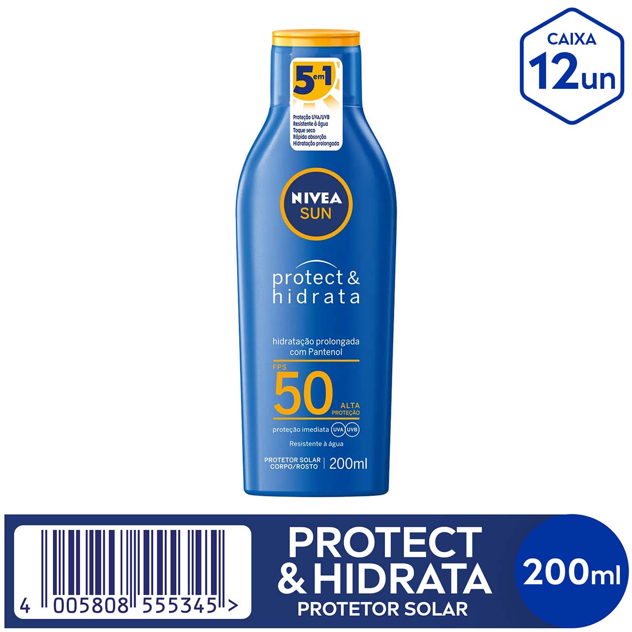 Protetor Solar NIVEA Sun Protect & Hidrata FPS50 200mL