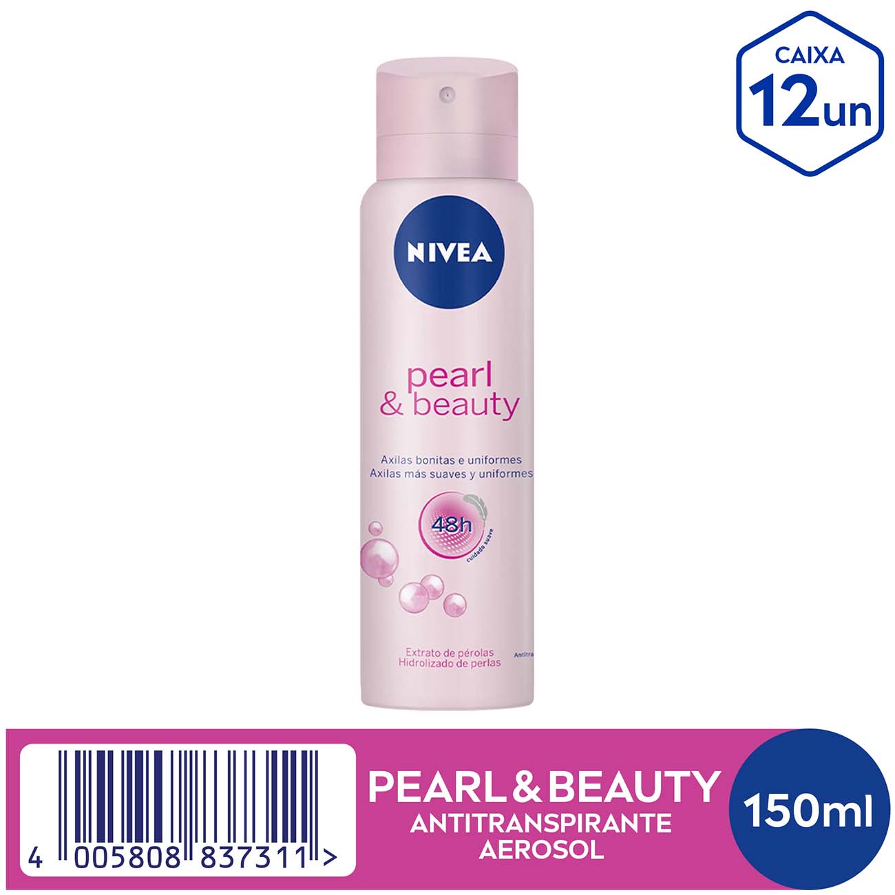 Desodorante Antitraspirante Aerosol NIVEA Pearl & Beauty 150mL