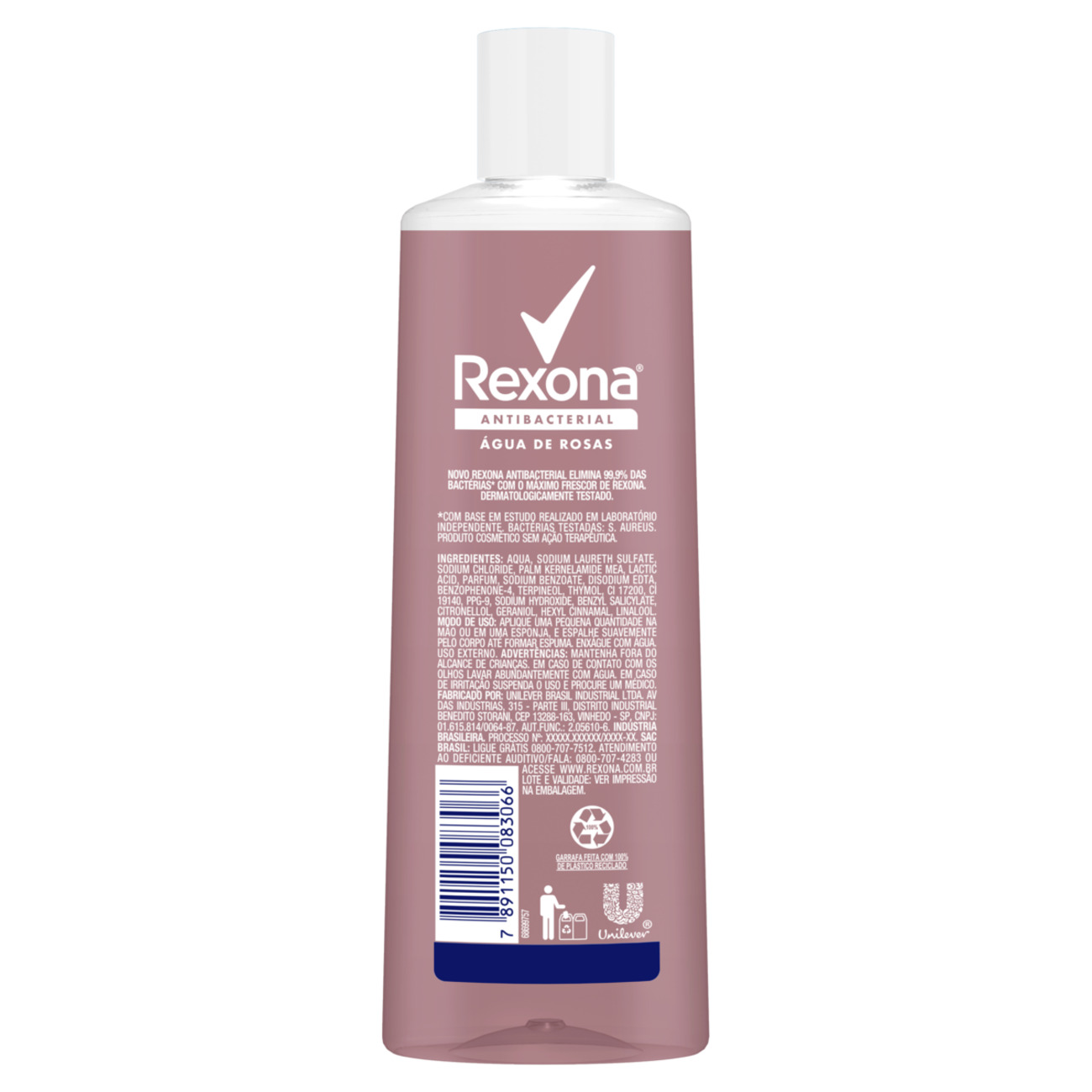 Sabonete Lquido Rexona Antibacterial gua de Rosas 250mL