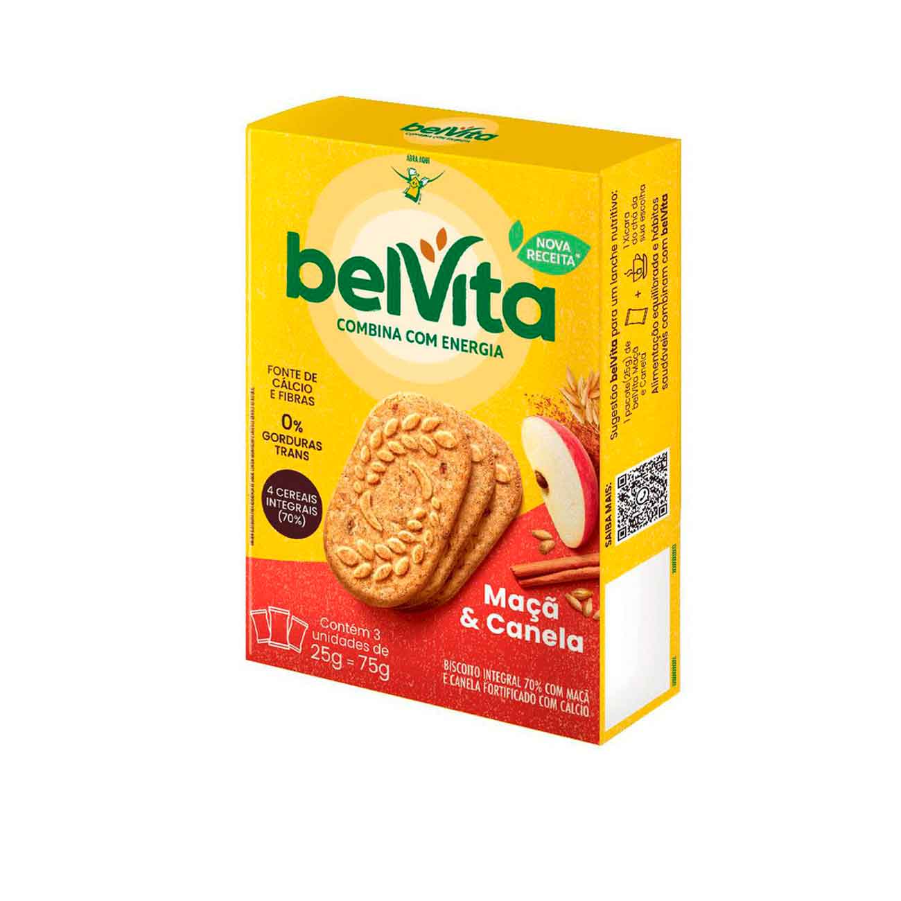 Biscoito Belvita Ma E Canela Multipack 75g com 3 Unidades de 25g