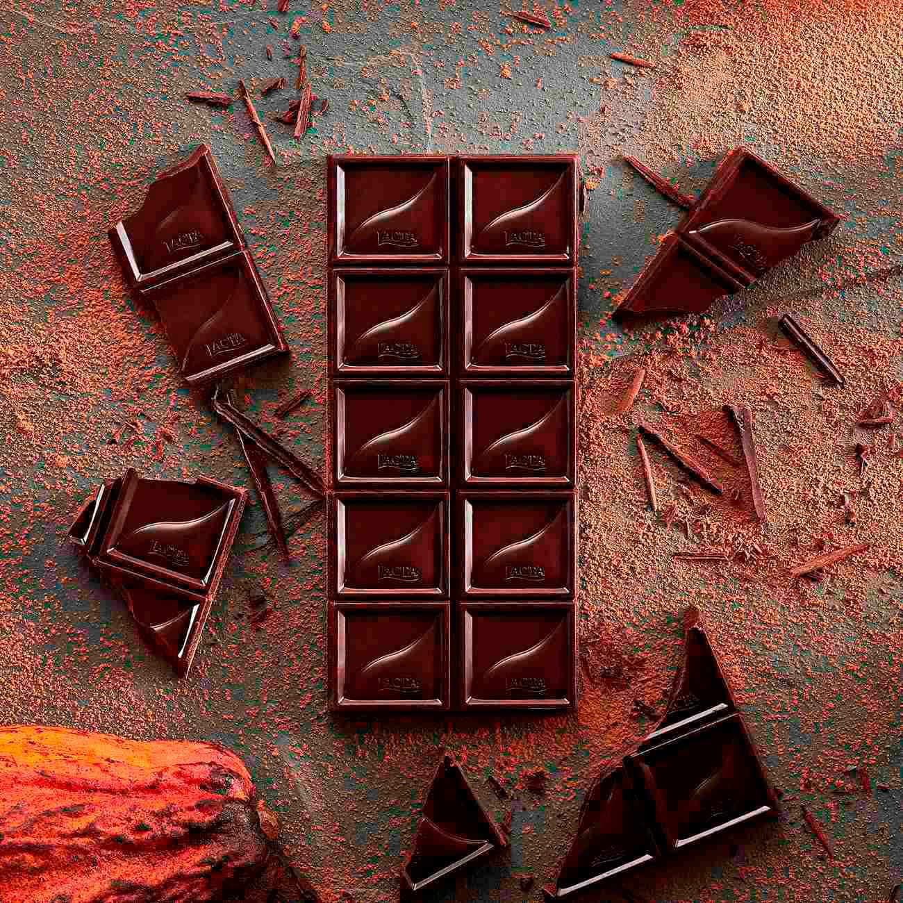 Barra de Chocolate Lacta Intense 40% Cacau Original 85g | Display 17 unidades