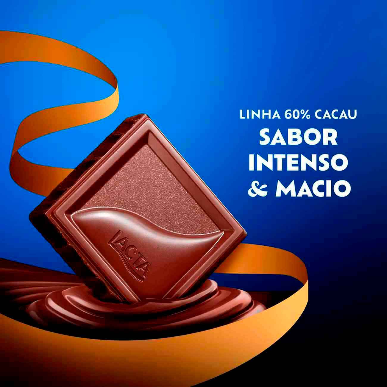 Barra de Chocolate  Lacta Intense 60% Cacau Original 85g | Display 17 unidades