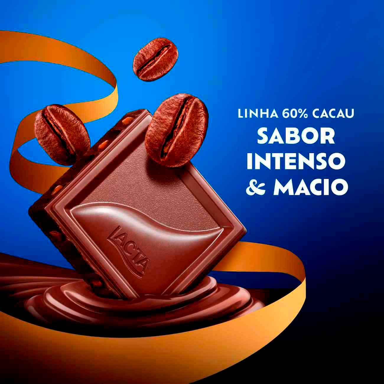 Barra de Chocolate Lacta Intense 60% Cacau Caf 85g | Display 17 unidades