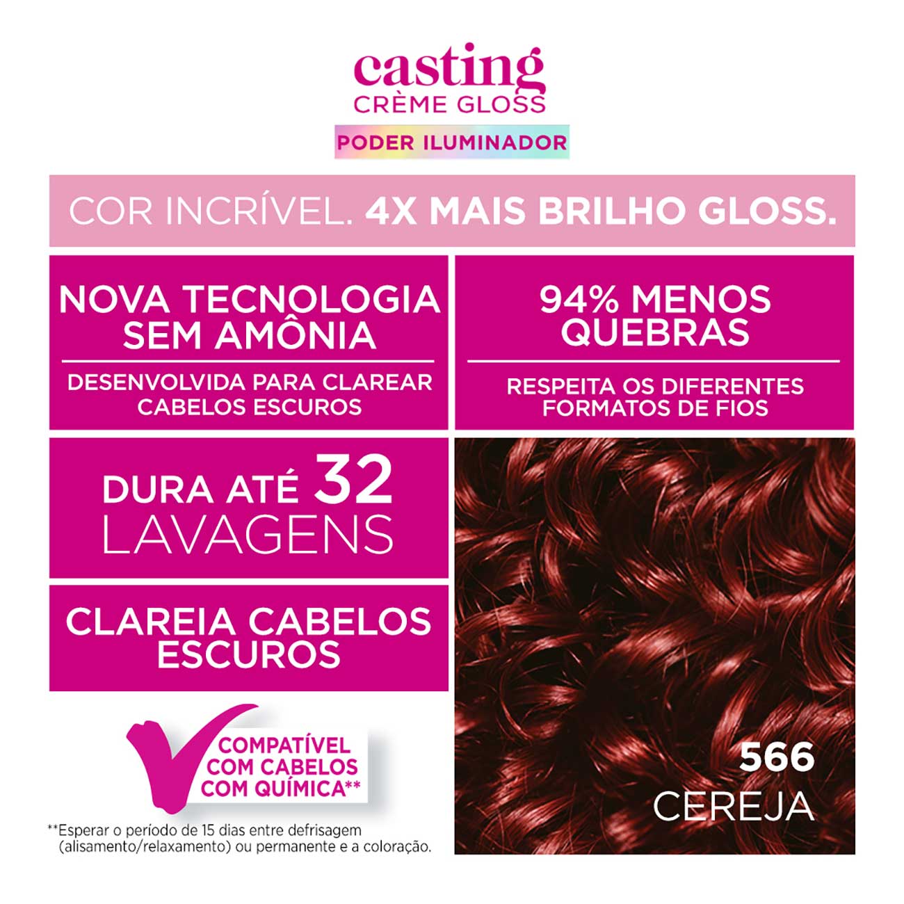 Colorao Casting Creme Gloss Poder Iluminador 566 Cereja