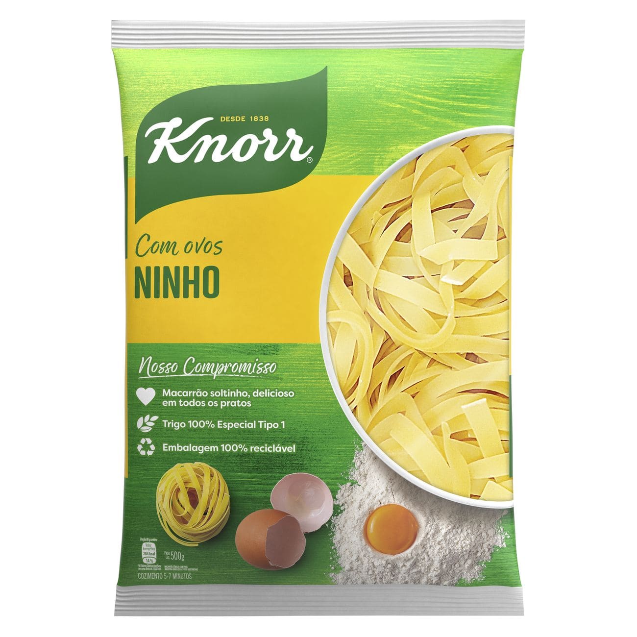 Macarrão Ninho Knorr Sêmola Com Ovos 500g