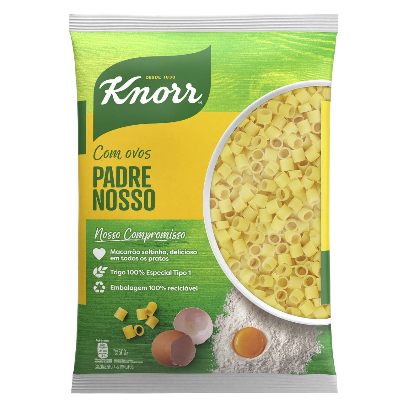 Macarrão Padre Nosso Knorr Sêmola Com Ovos 500g