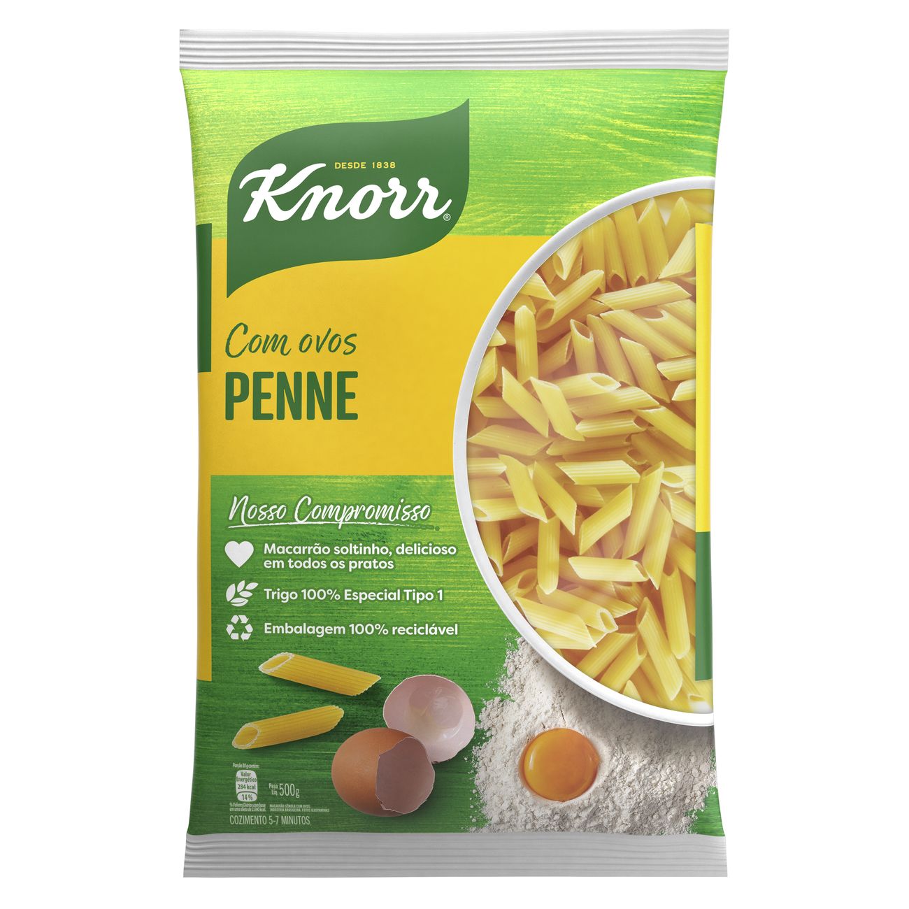 Macarrão Penne Knorr Sêmola Com Ovos 500g