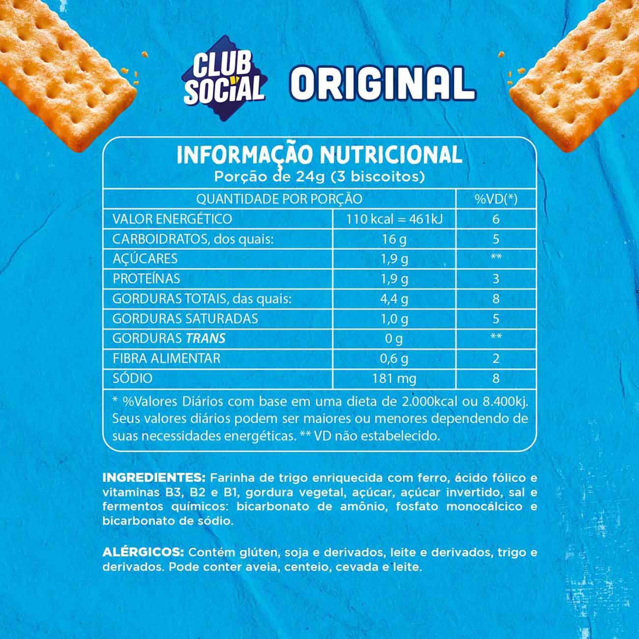 Biscoito Club Social Regular Original Embalagem Econmica 288Gr