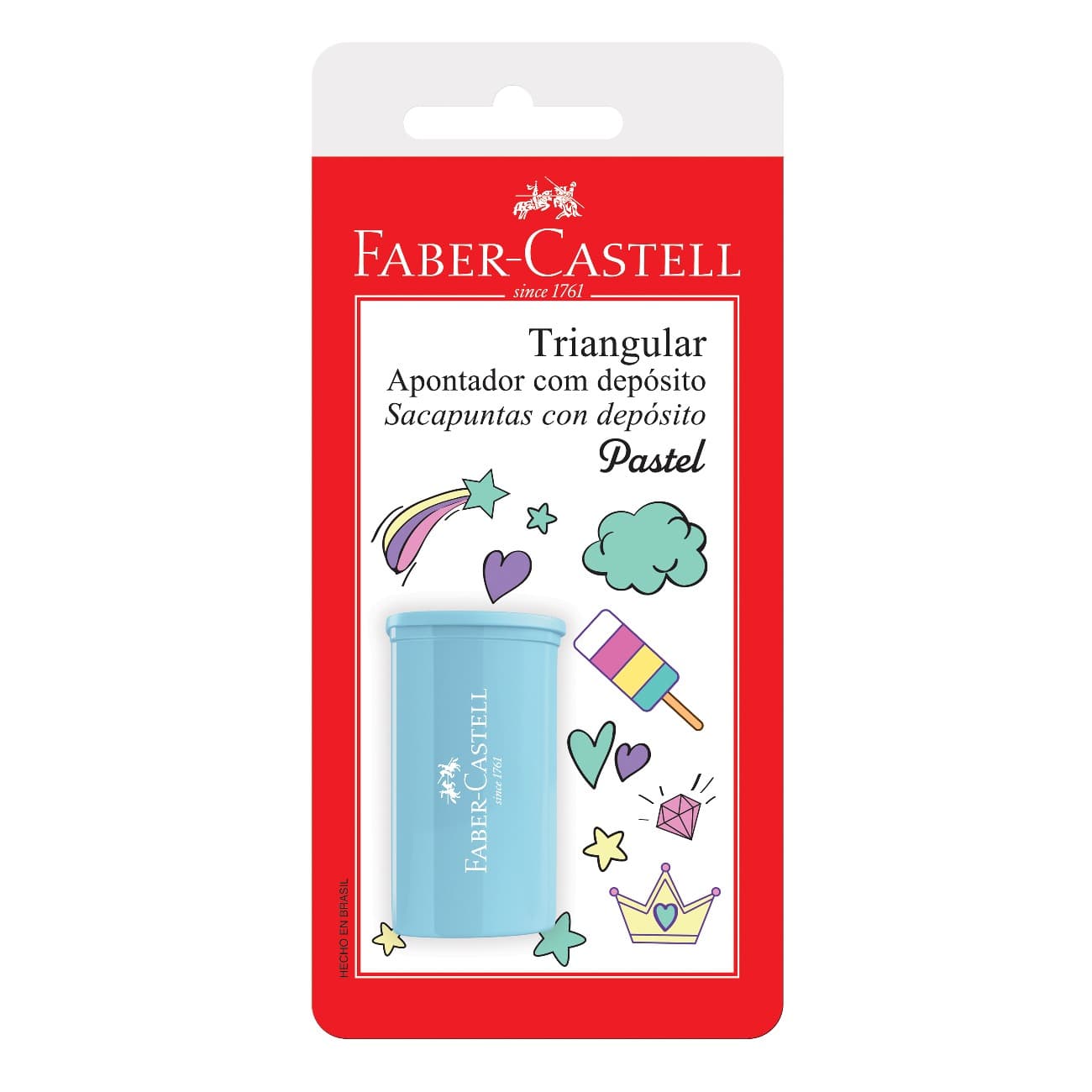 Apontador Faber-Castell Com Depsito Triangular Cartela