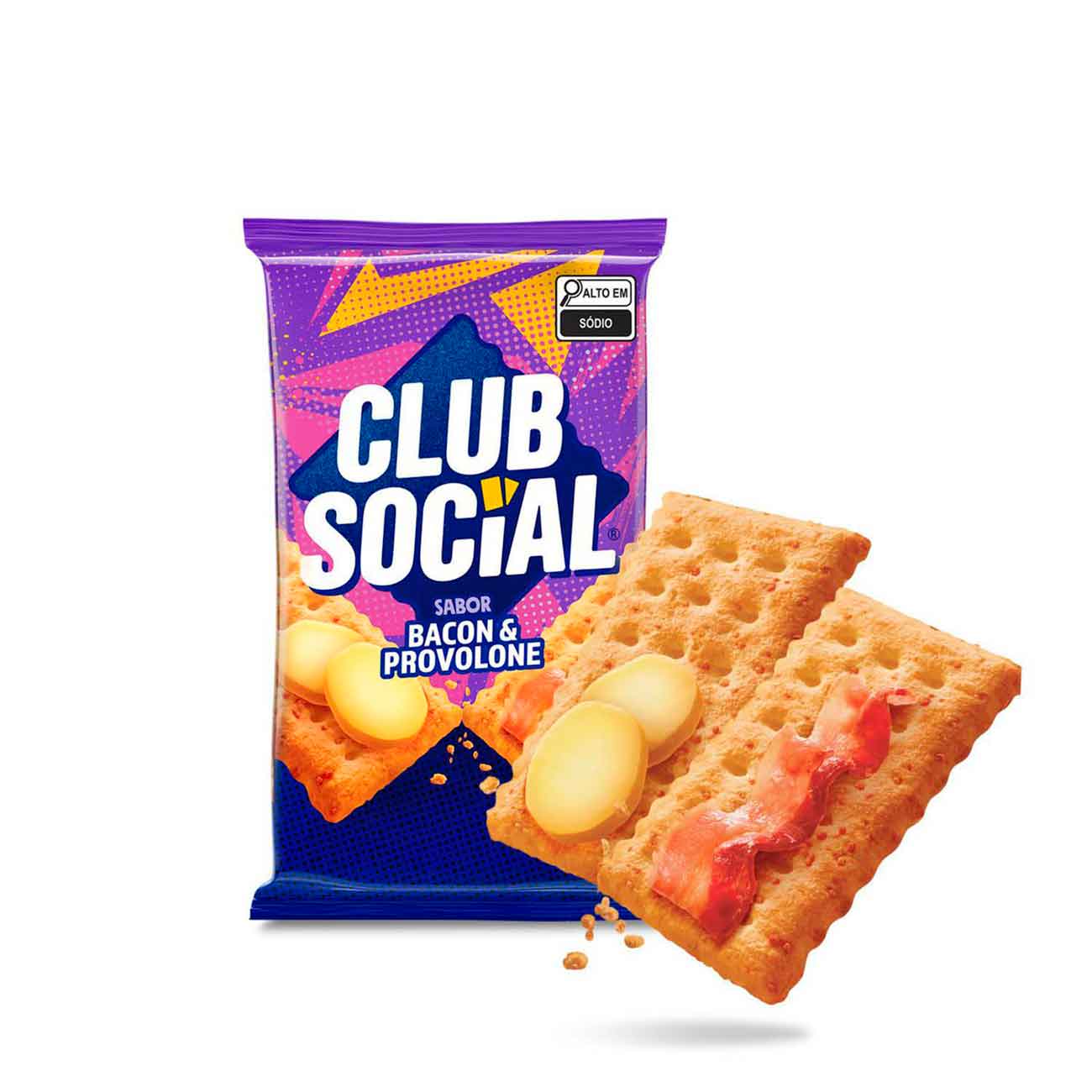 Biscoito Club Social Regular Bacon & Provolone 141g