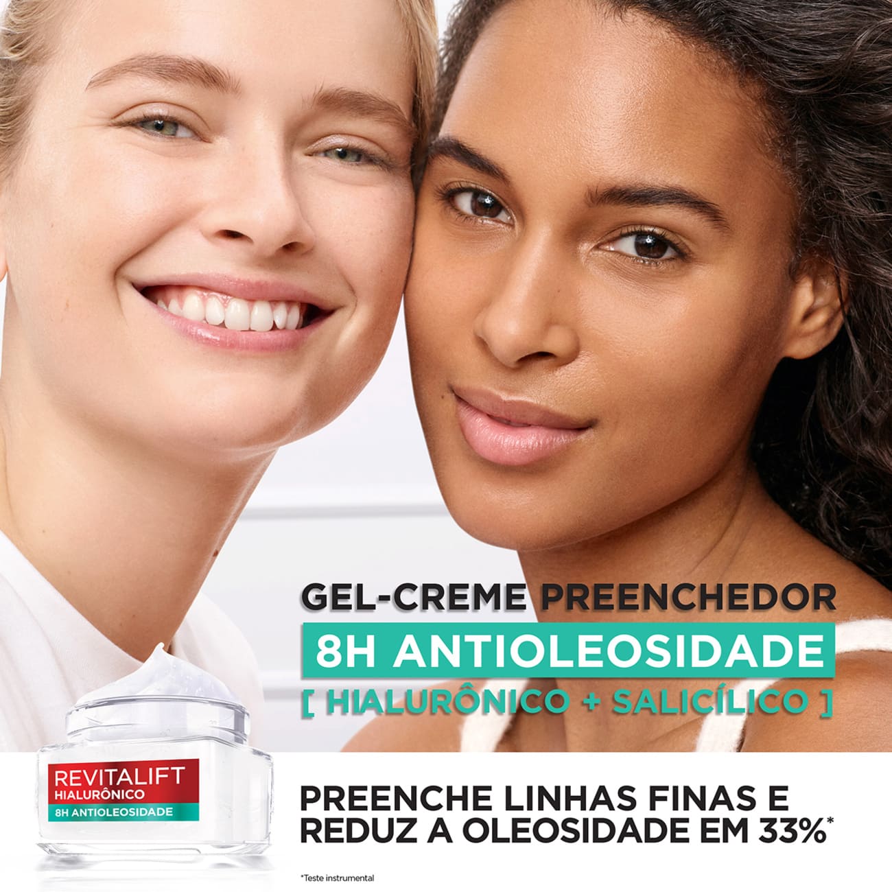 Gel Creme Hidratante Antioleosidade L'Oral Paris Hialurnico 49g