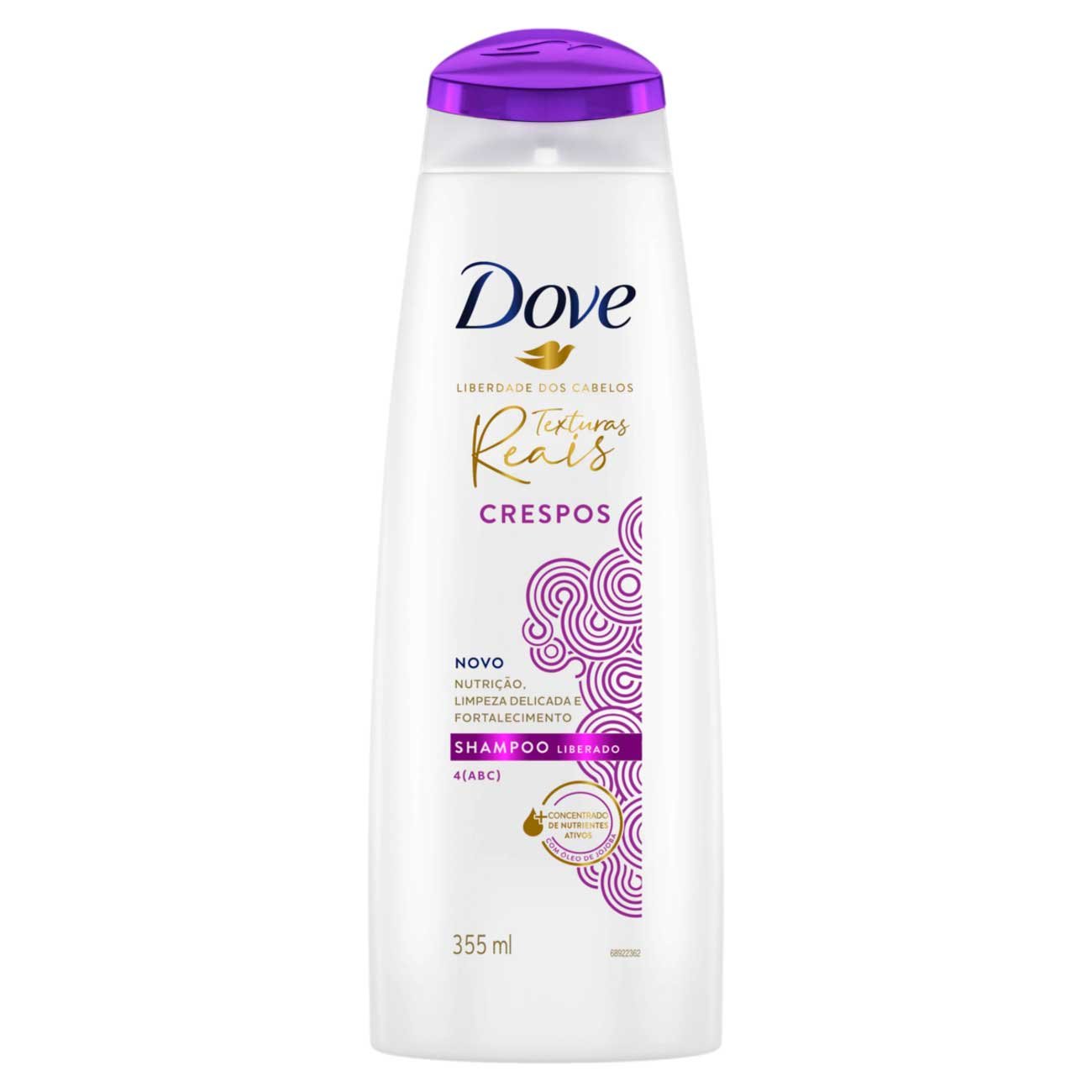 Shampoo Dove Liberdade dos Cabelos Texturas Reais Crespos 355mL