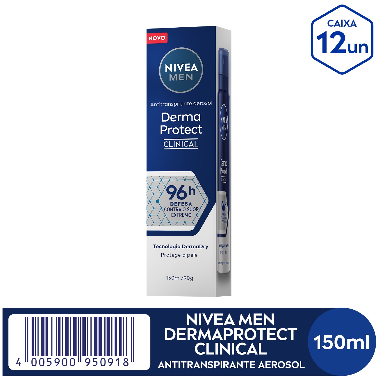 Antitranspirante NIVEA Derma Protect Clinical Masculino 150mL