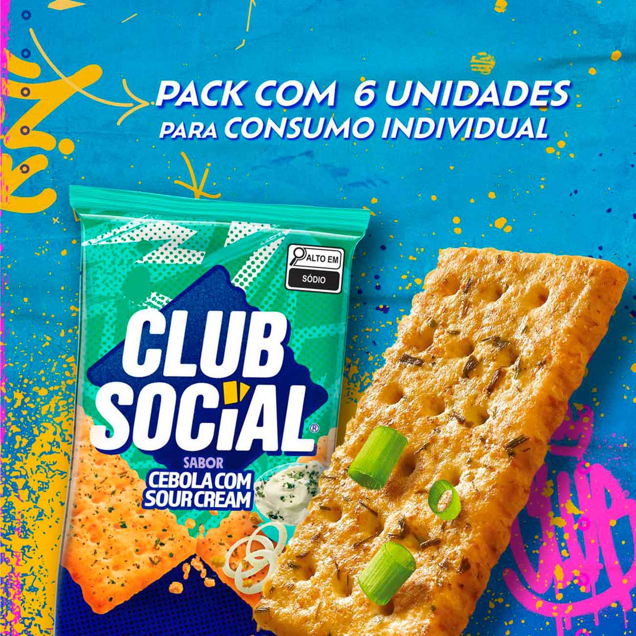 Biscoito Club Social Regular Cebola com Sour Cream 141g