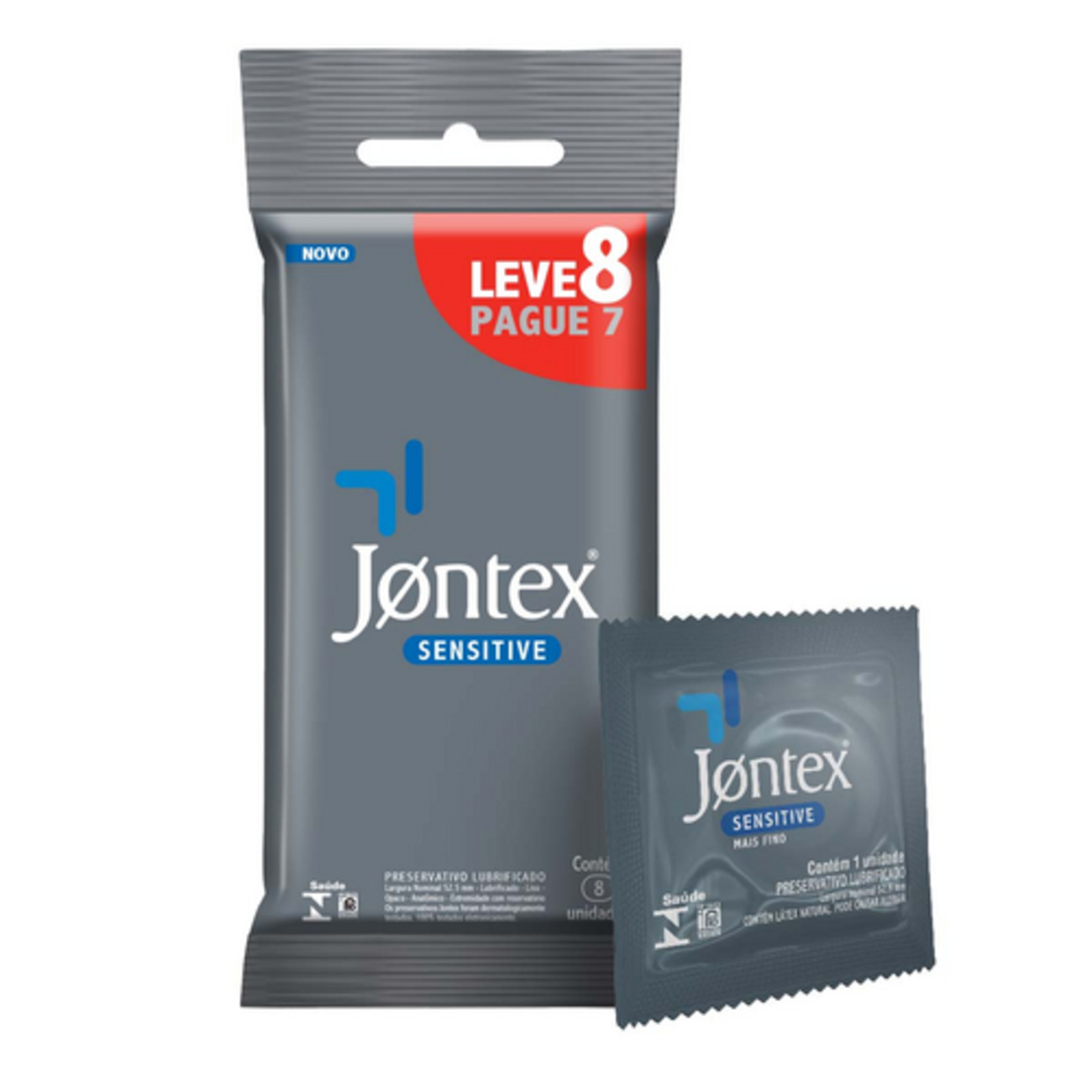 Camisinha Jontex Sensitive - Leve 8 Pague 7 Unidades