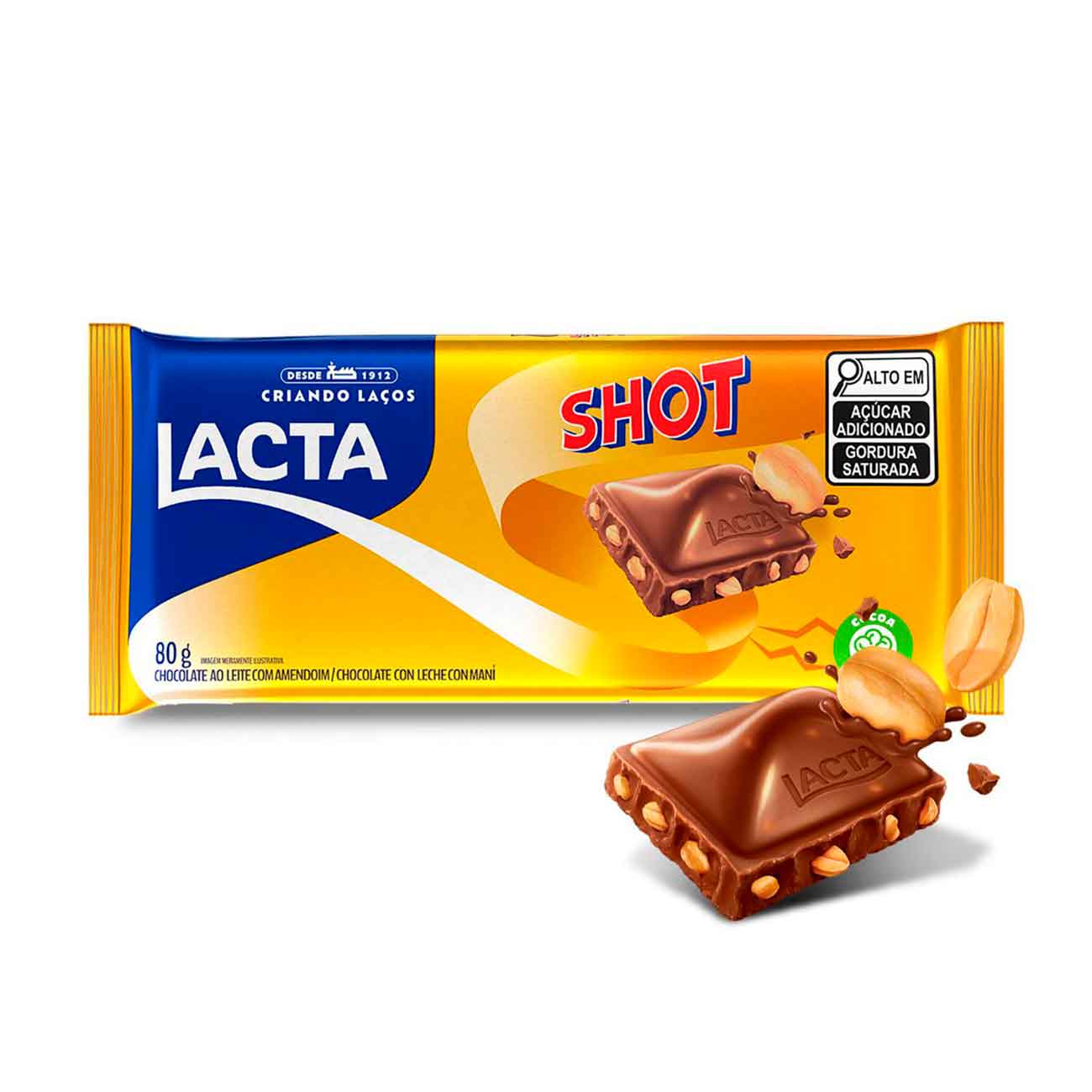 Chocolate Ao Leite com Amendoim Shot 80g