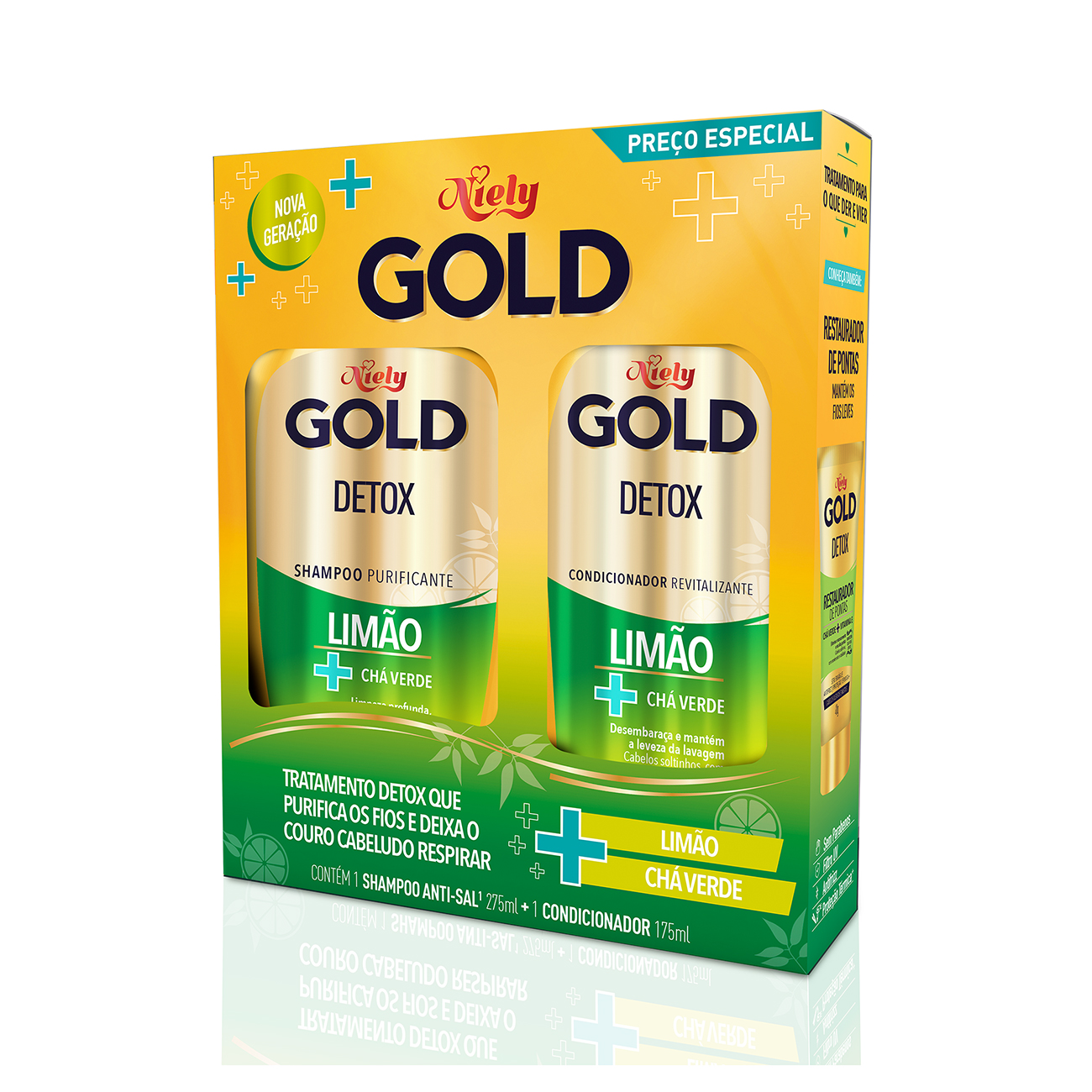 Kit Niely Gold  Shampoo e Condicionador Detox