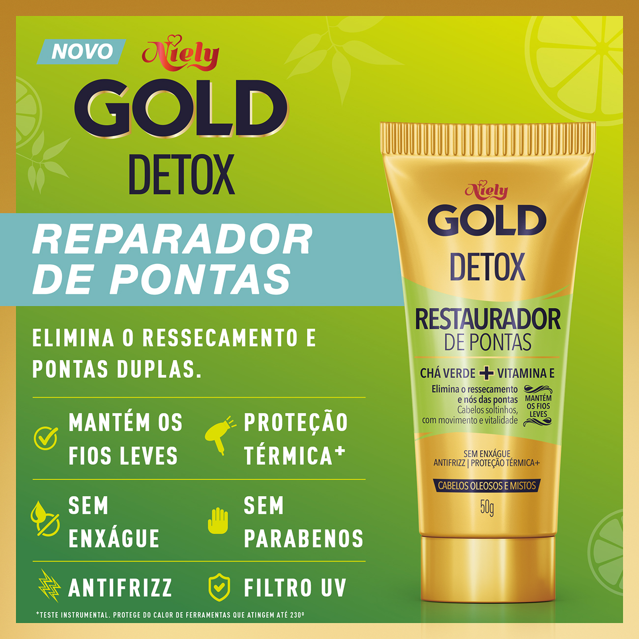 Reparador de Pontas Niely Gold Detox 50Gr