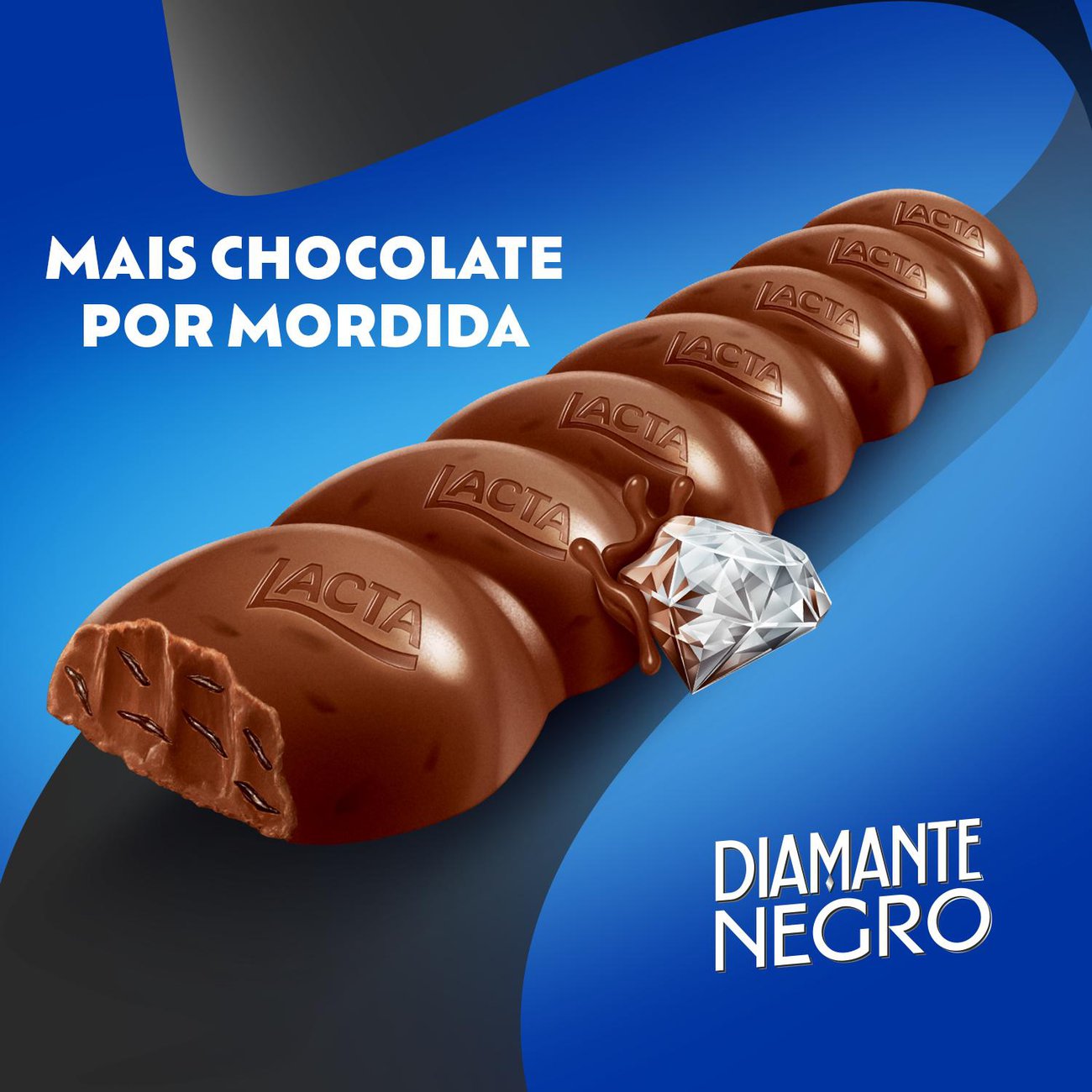 Barra de Chocolate Lacta Diamante Negro 34gr