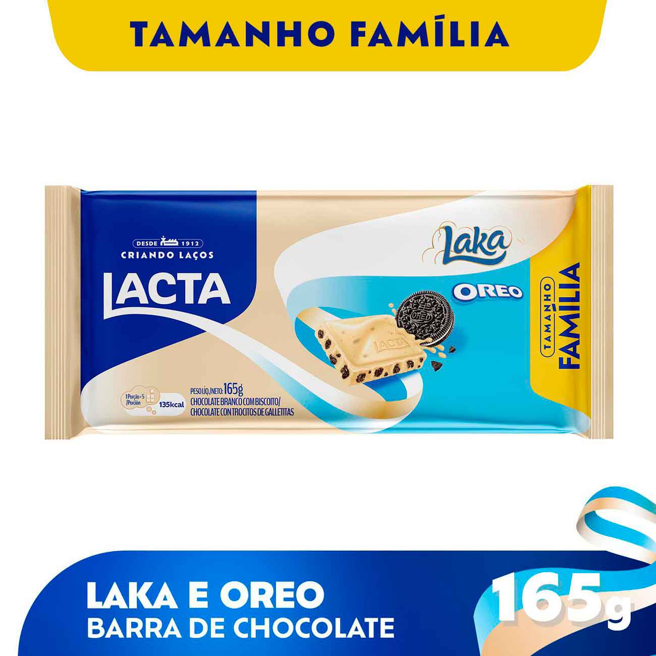 Chocolate Lacta Laka Oreo 165g