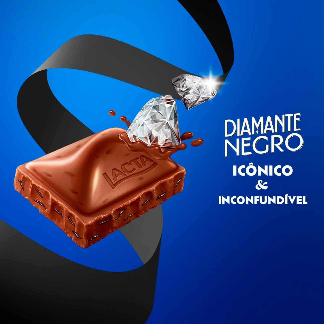 Chocolate Lacta Diamante Negro 80g | Display 17 unidades