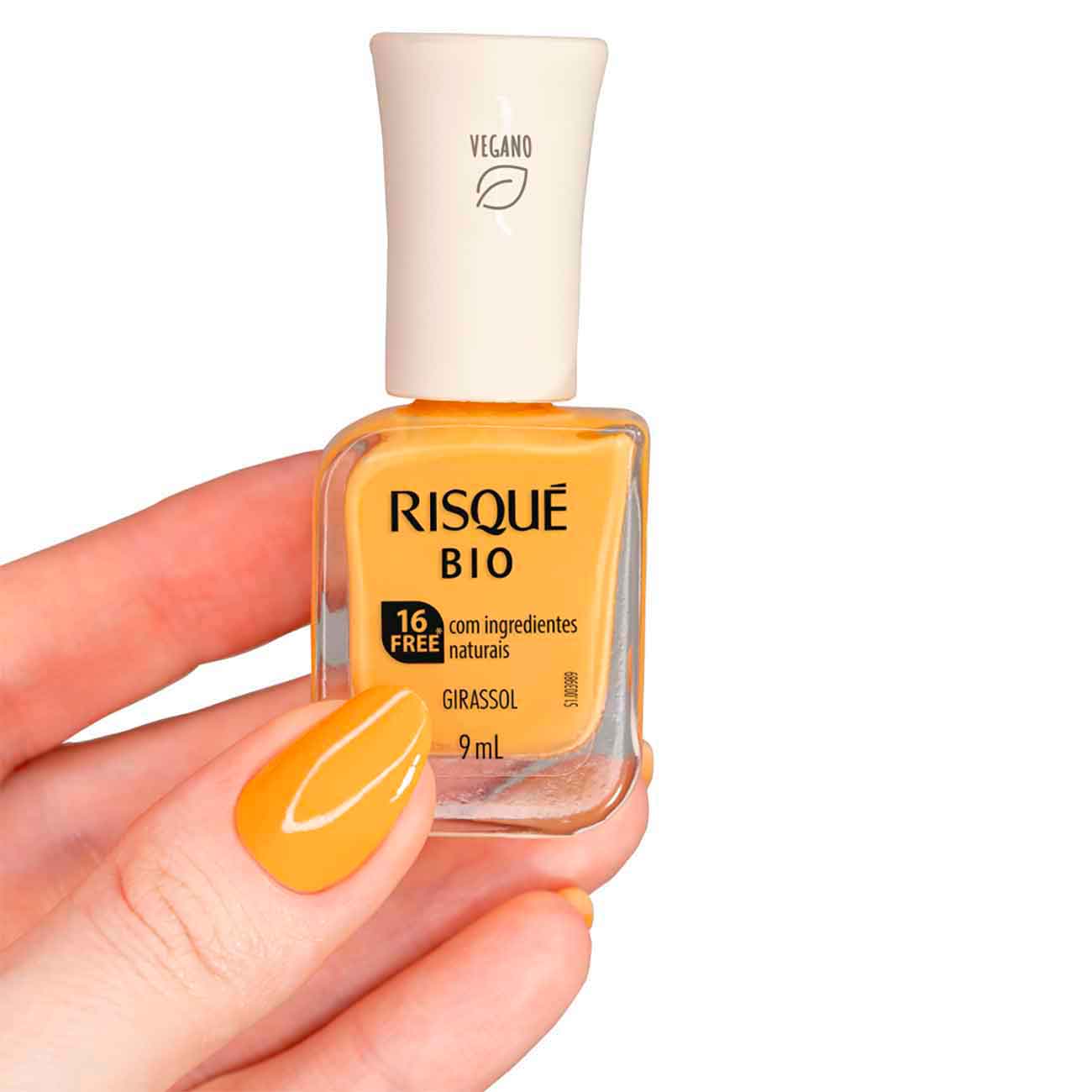 Esmalte Risqu Bio Amarelo Cremoso Girassol 9mL | Caixa com 6 unidades