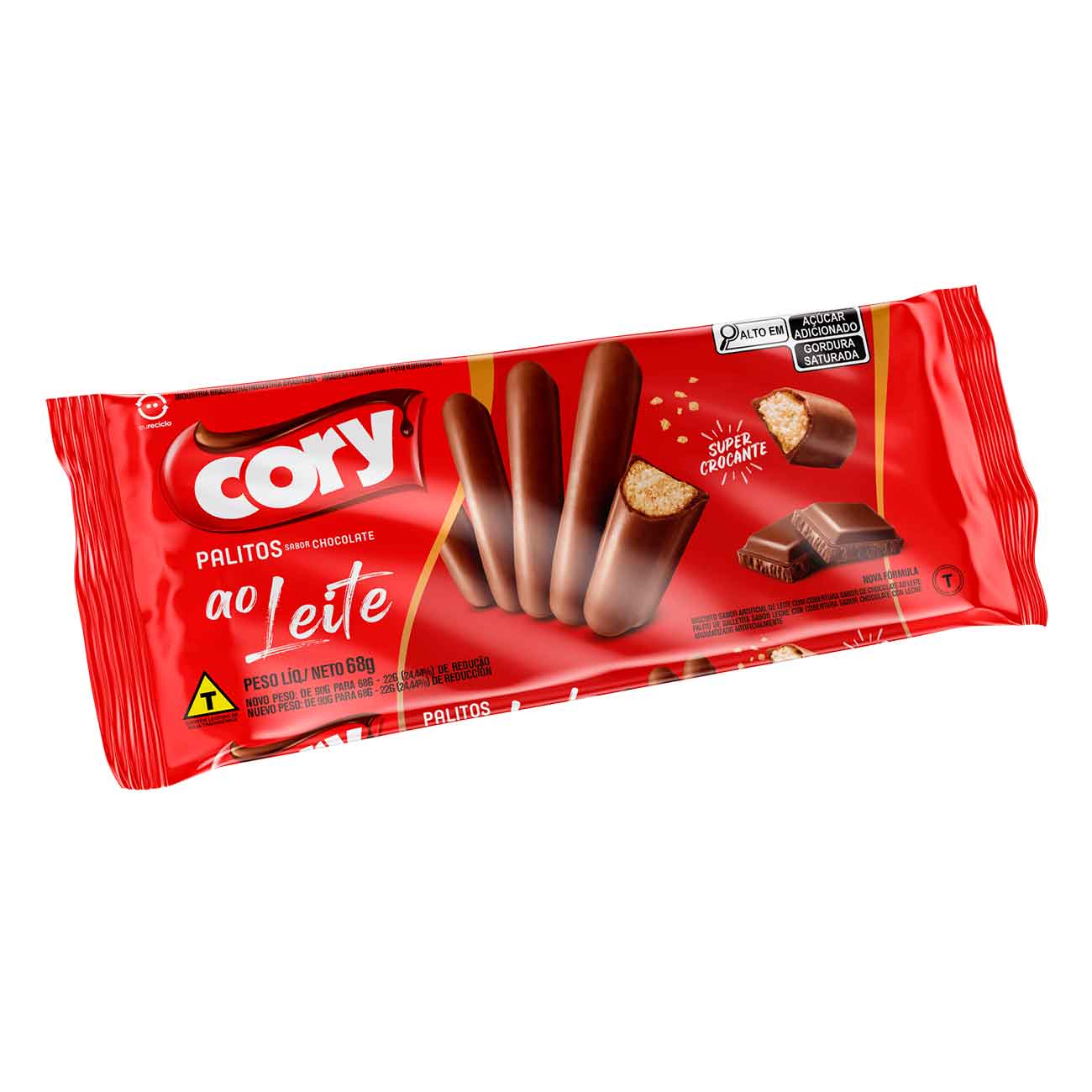 Palitos Cory Chocolate Ao Leite 68g