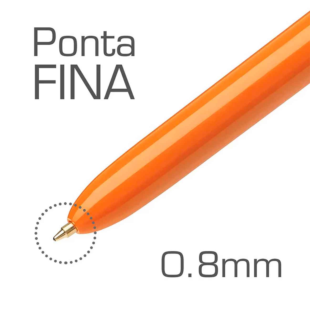 Kit Bic Caneta Esferogrfica 4 Cores 0,8Mm Ponta Fina Original Fine Bic