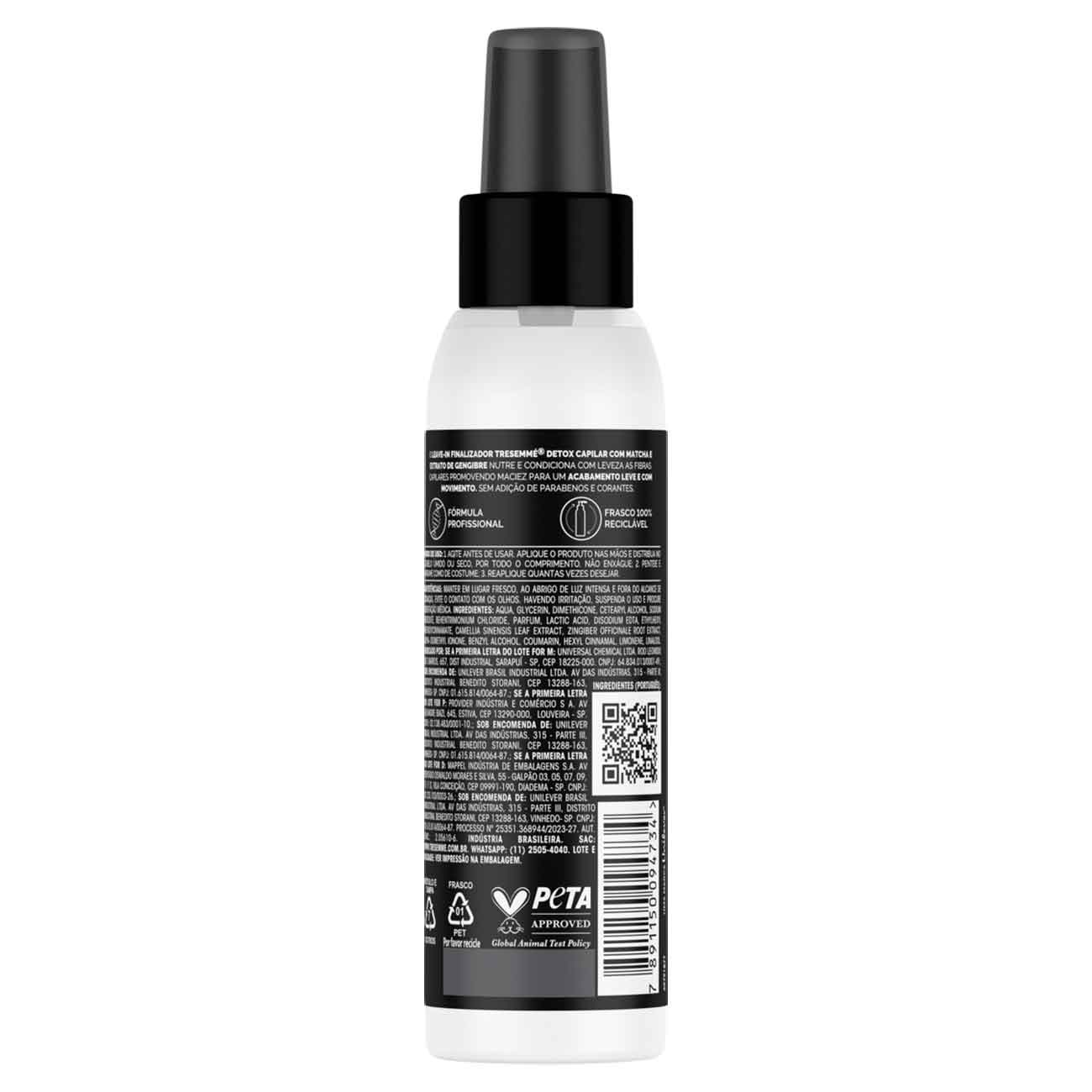 Leave-In Finalizador Tresemm Detox Capilar 110mL Spray