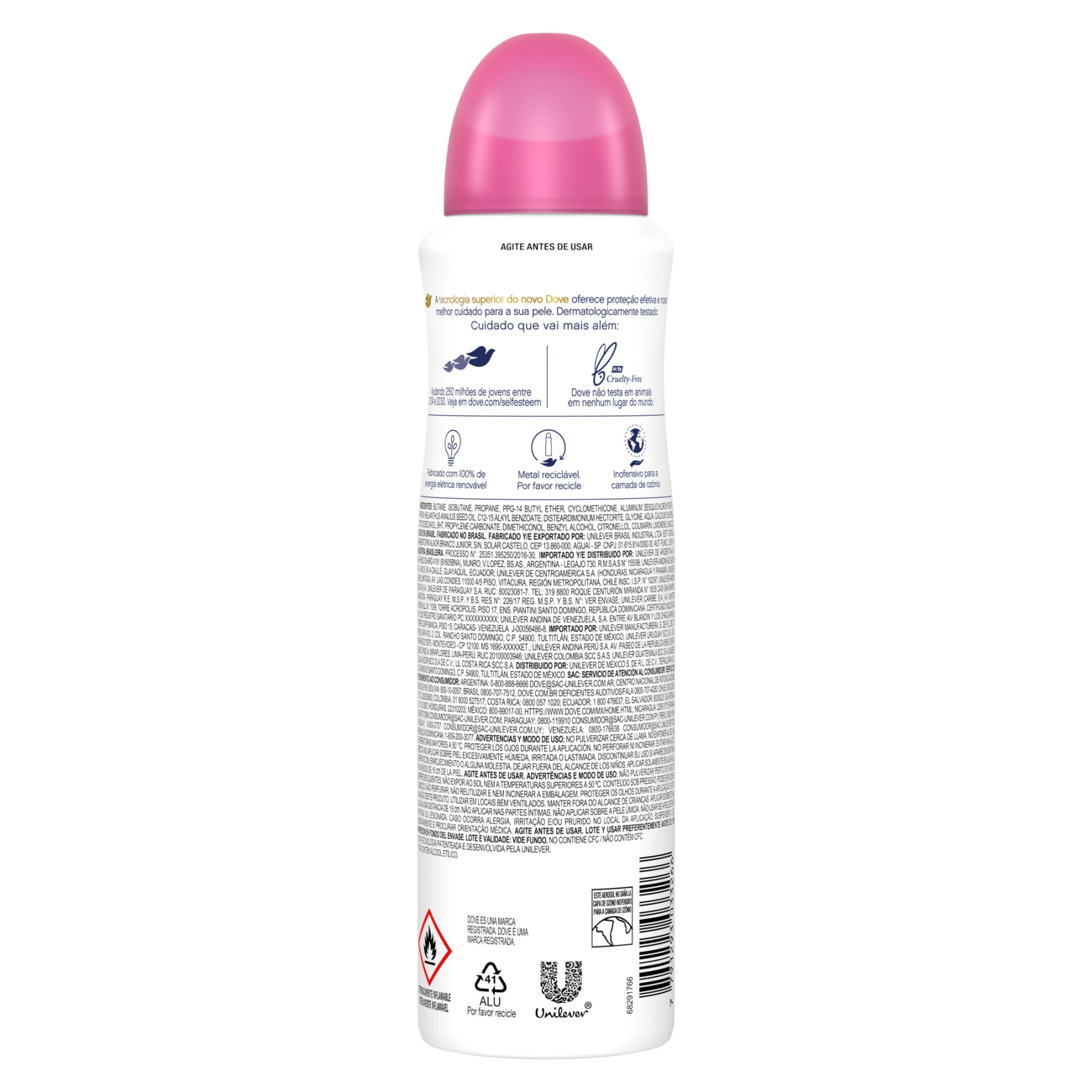 Desodorante Antitranspirante Dove Aerosol Go Fresh Rom e Verbena 150mL