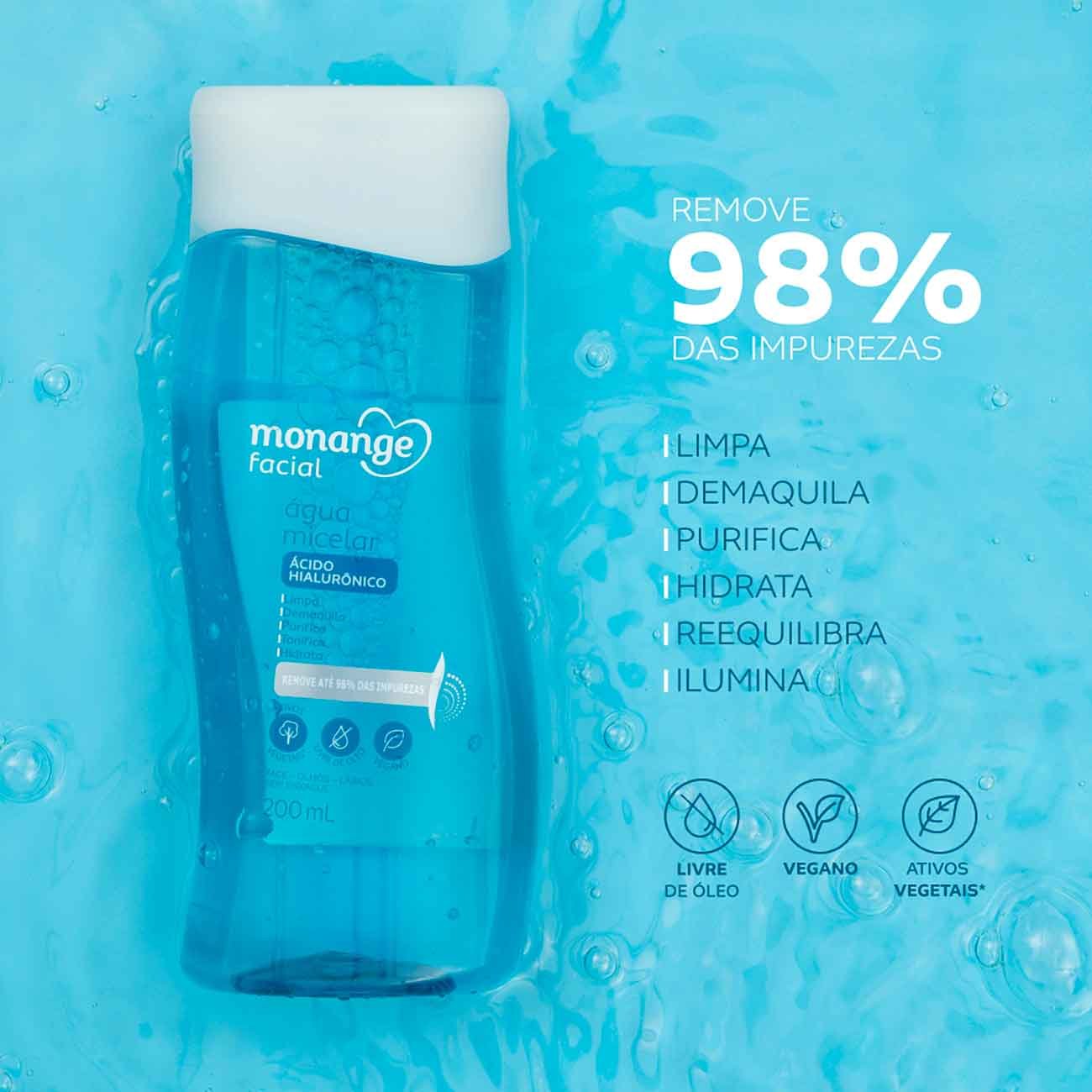 gua Micelar Monange com cido Hialurnico 200mL