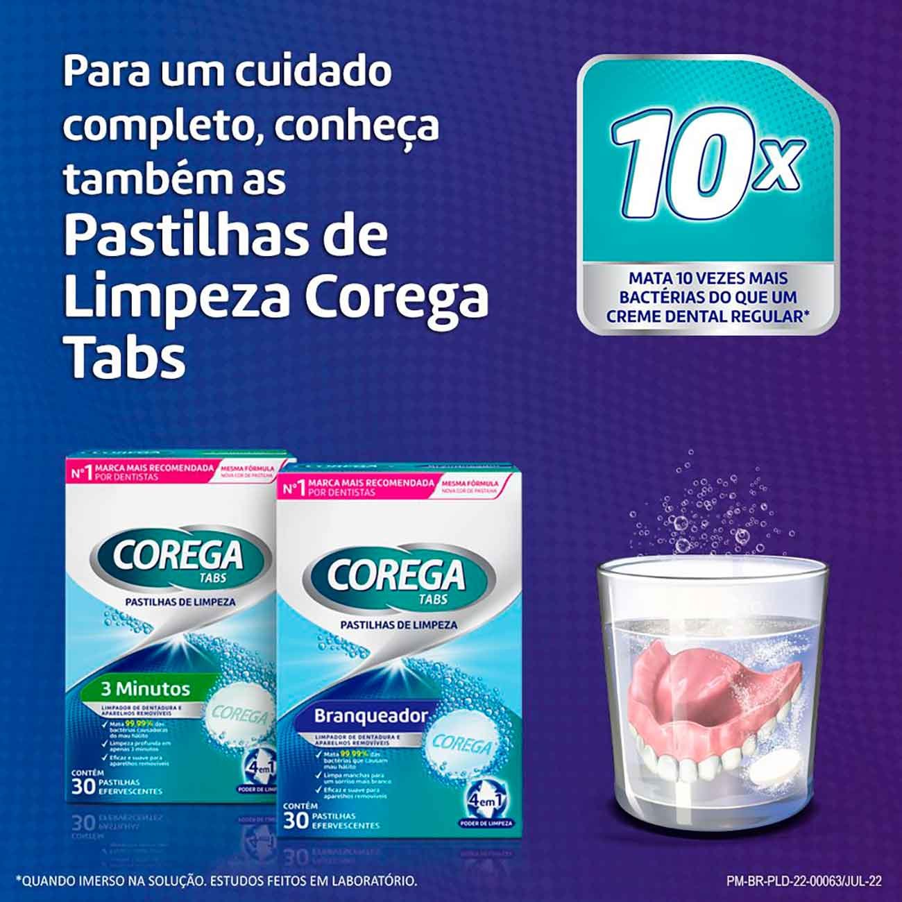 Fixador para Dentaduras Corega em P Sabor Menta 22g