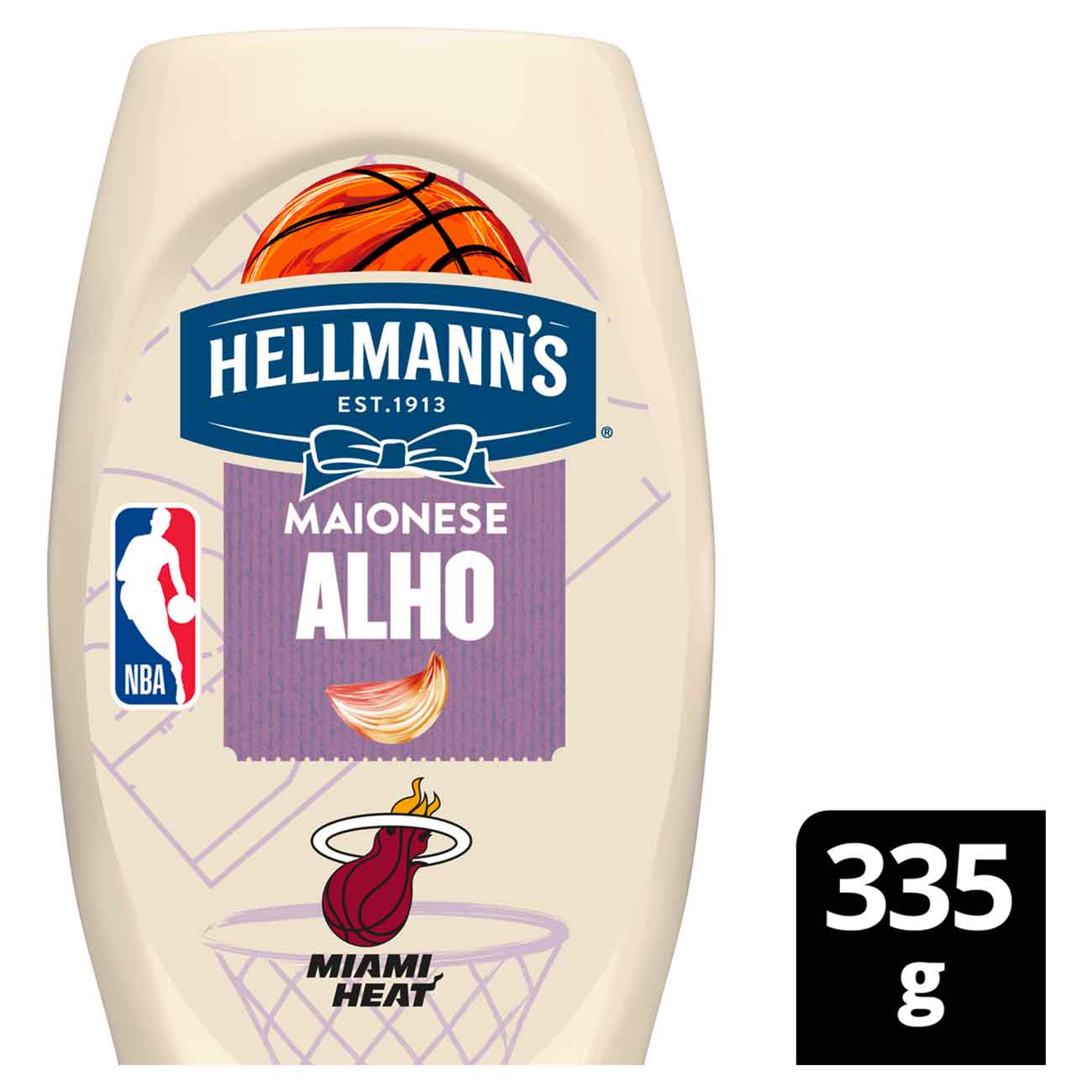 Maionese Alho NBA Miami Heat Hellmann's 335g