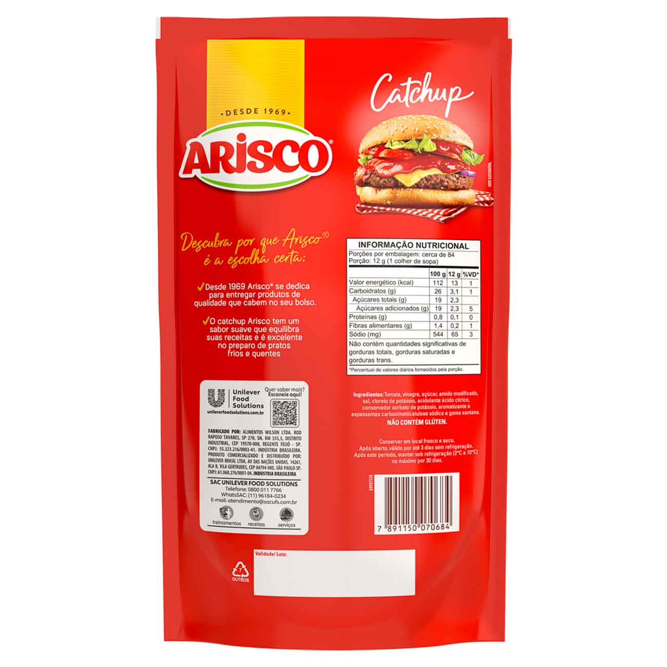 Ketchup Arisco 1,01kg